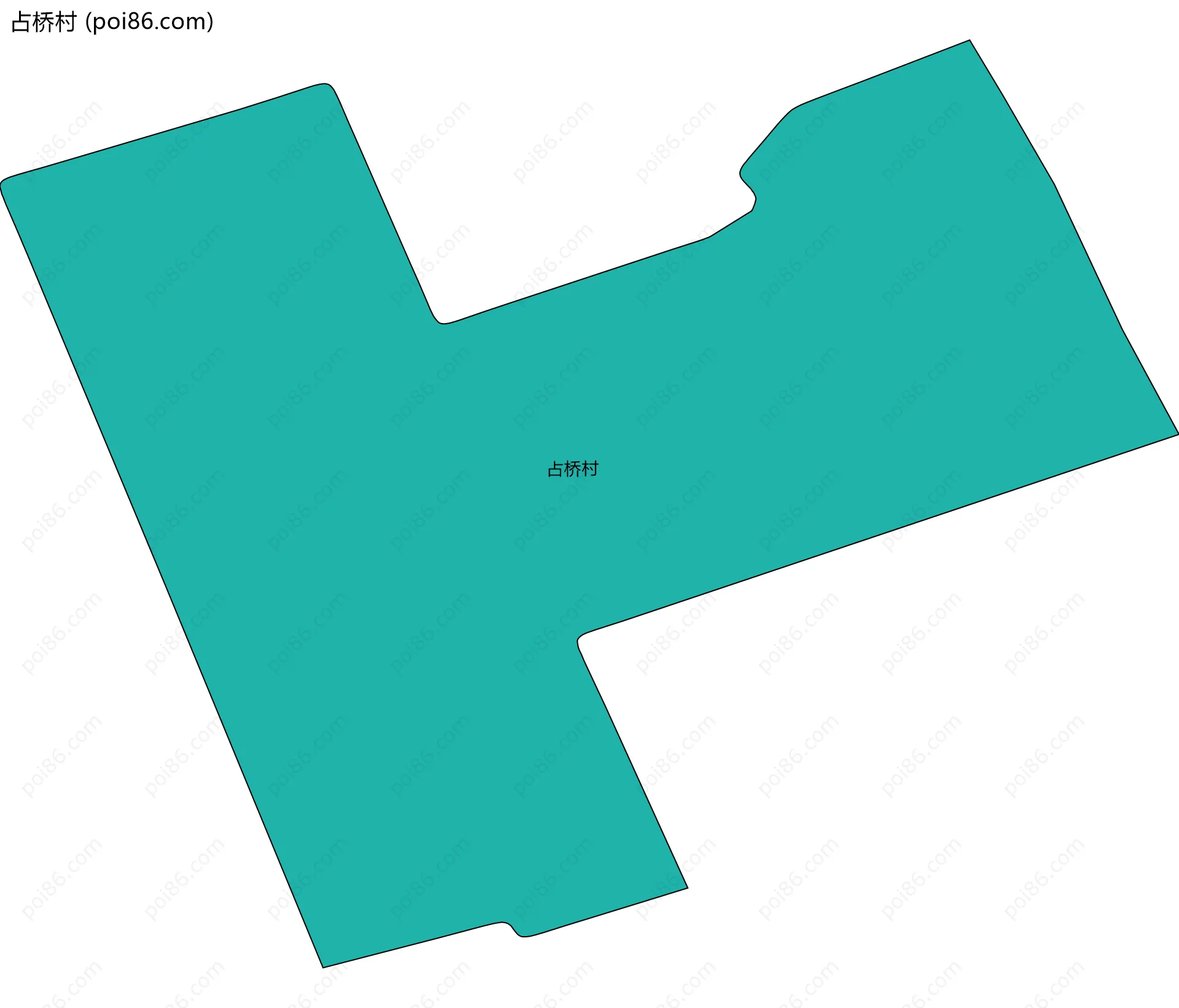 占桥村边界地图