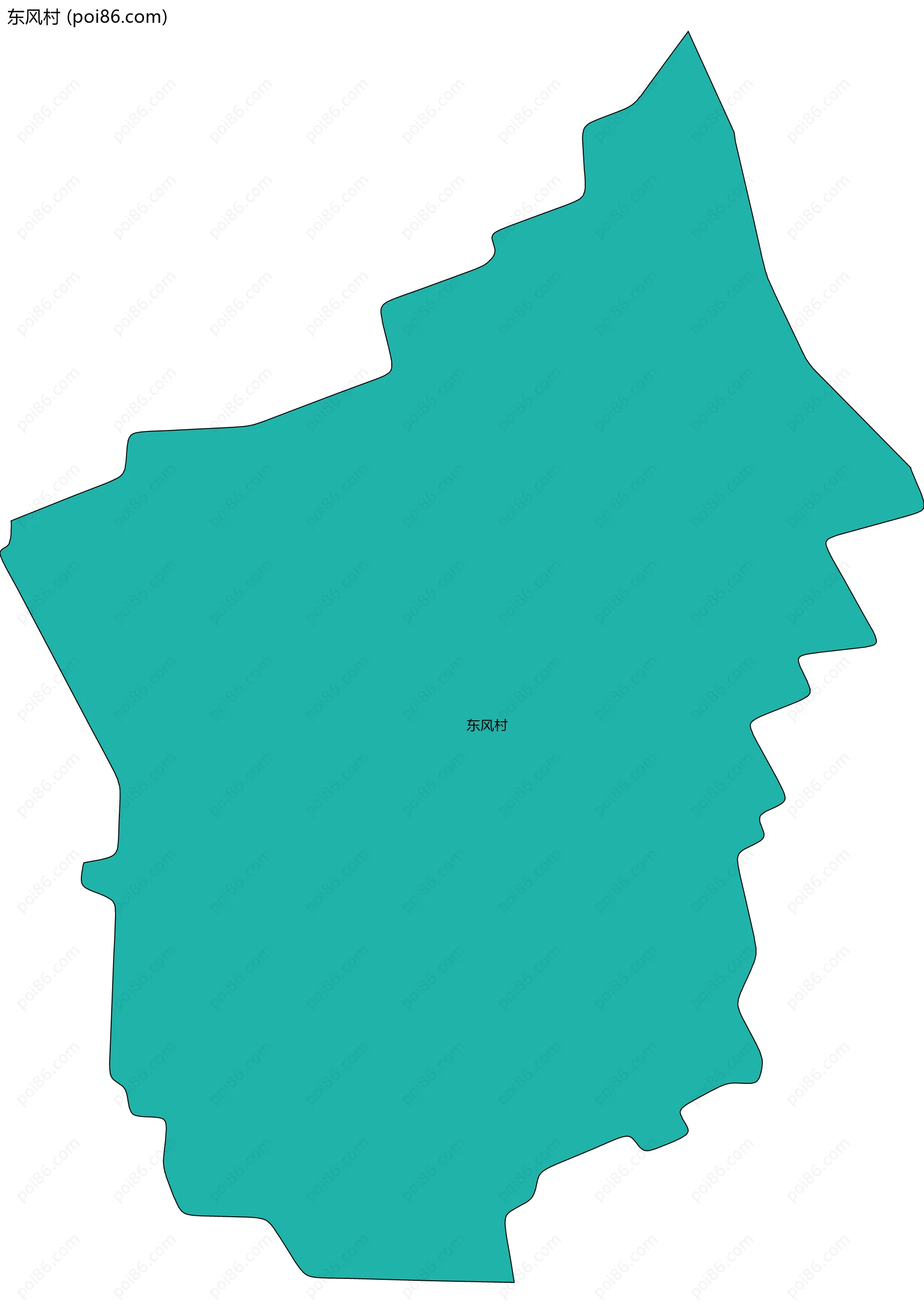 东风村边界地图