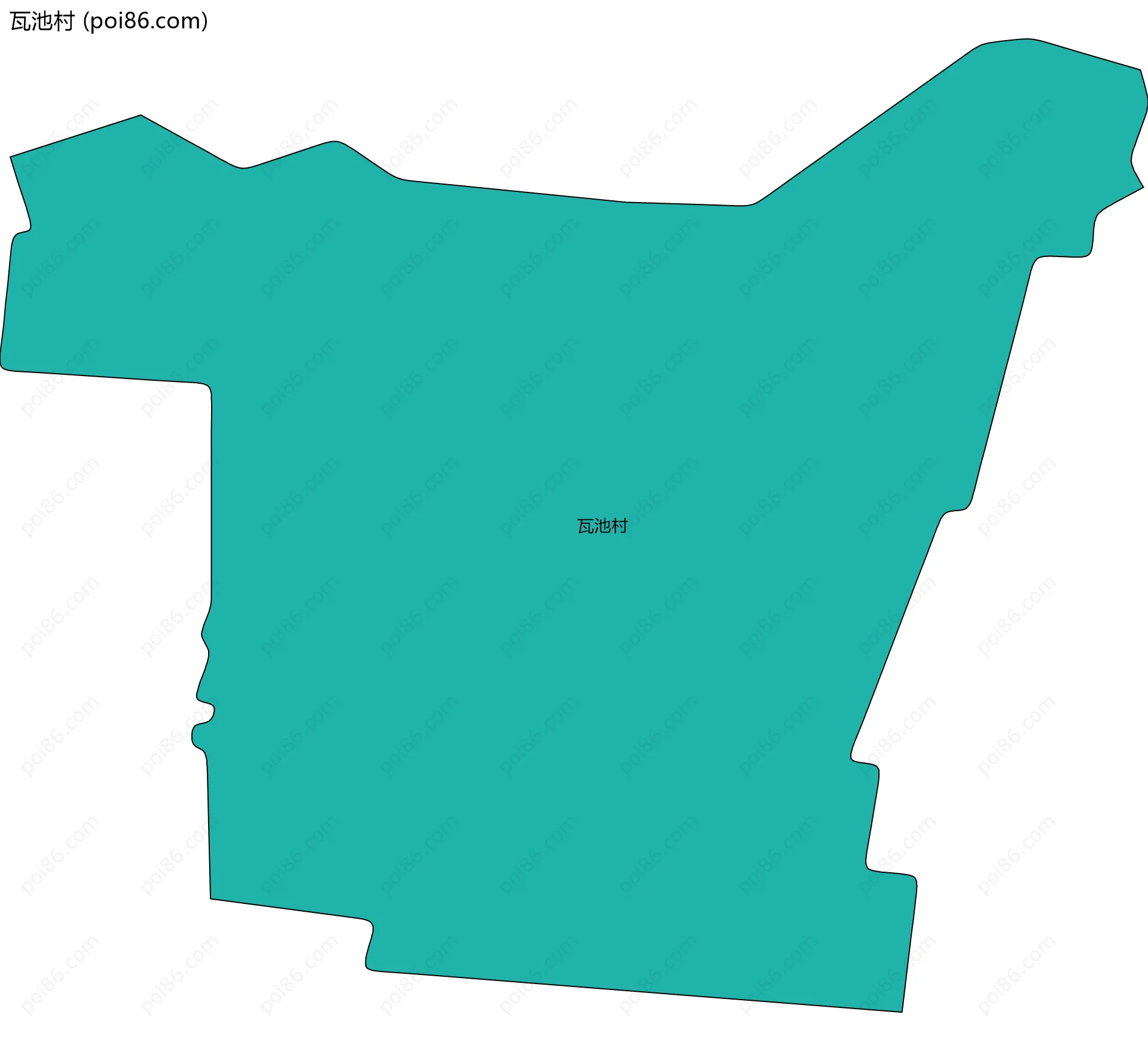 瓦池村边界地图