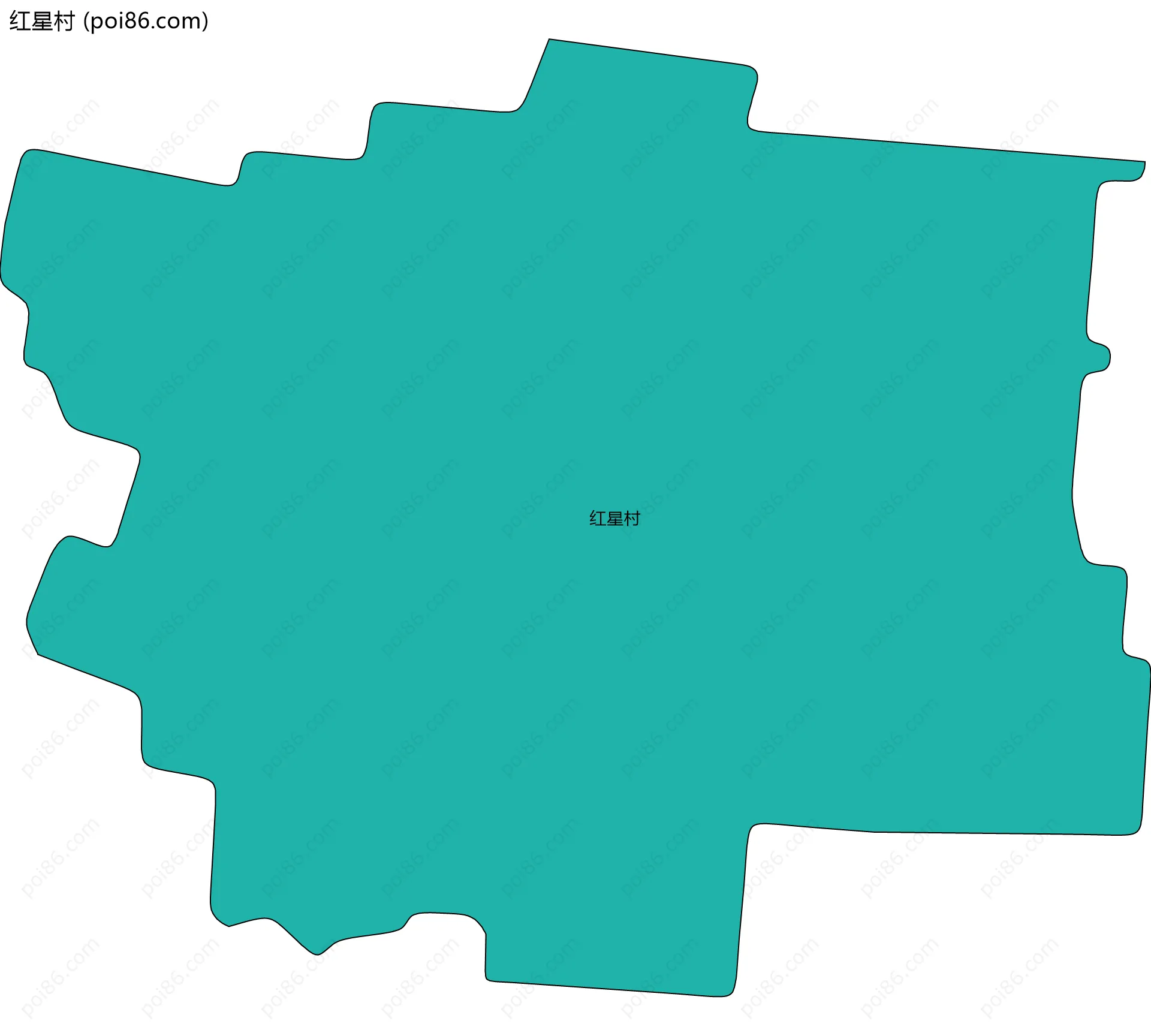 红星村边界地图