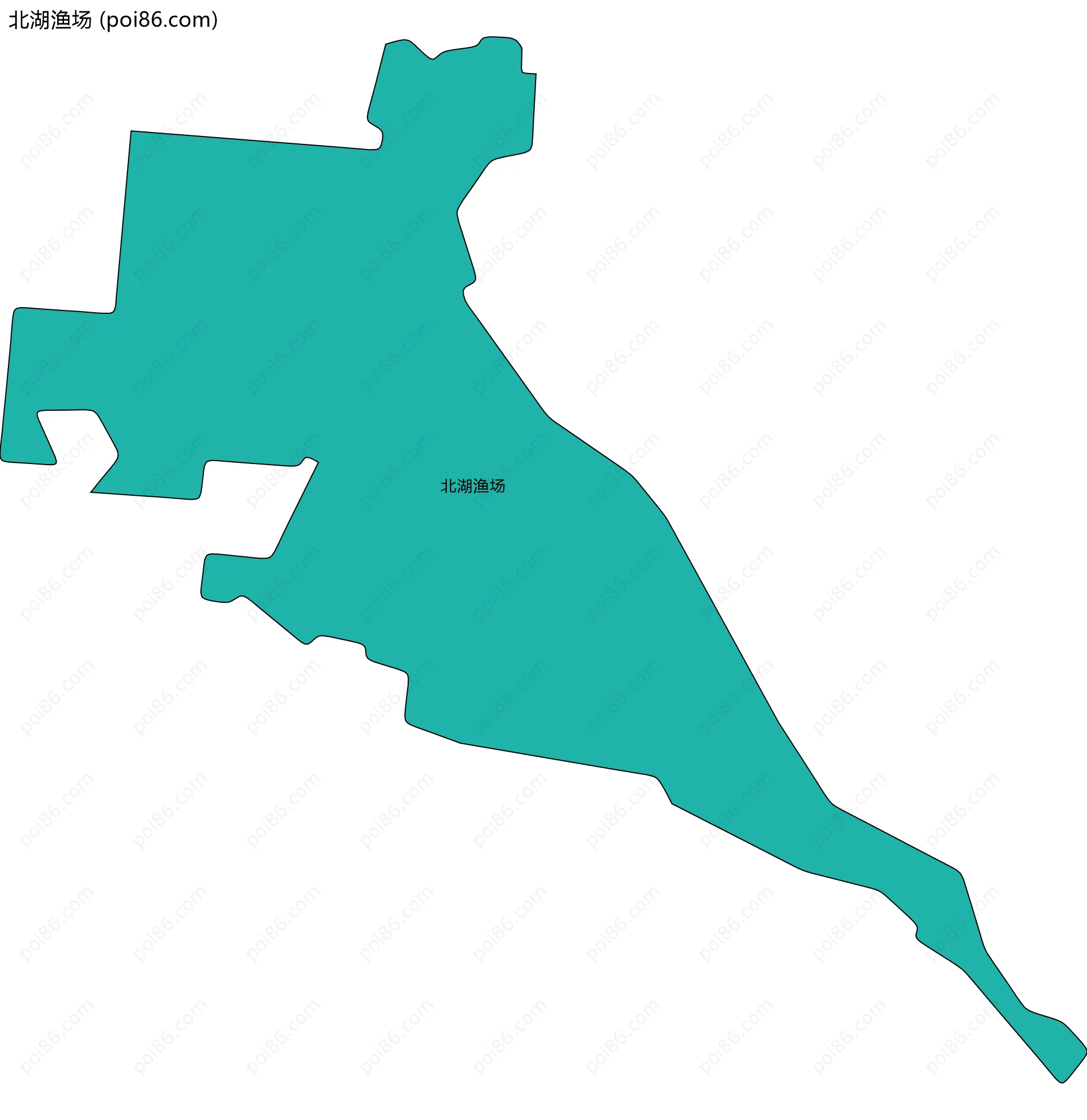 北湖渔场边界地图