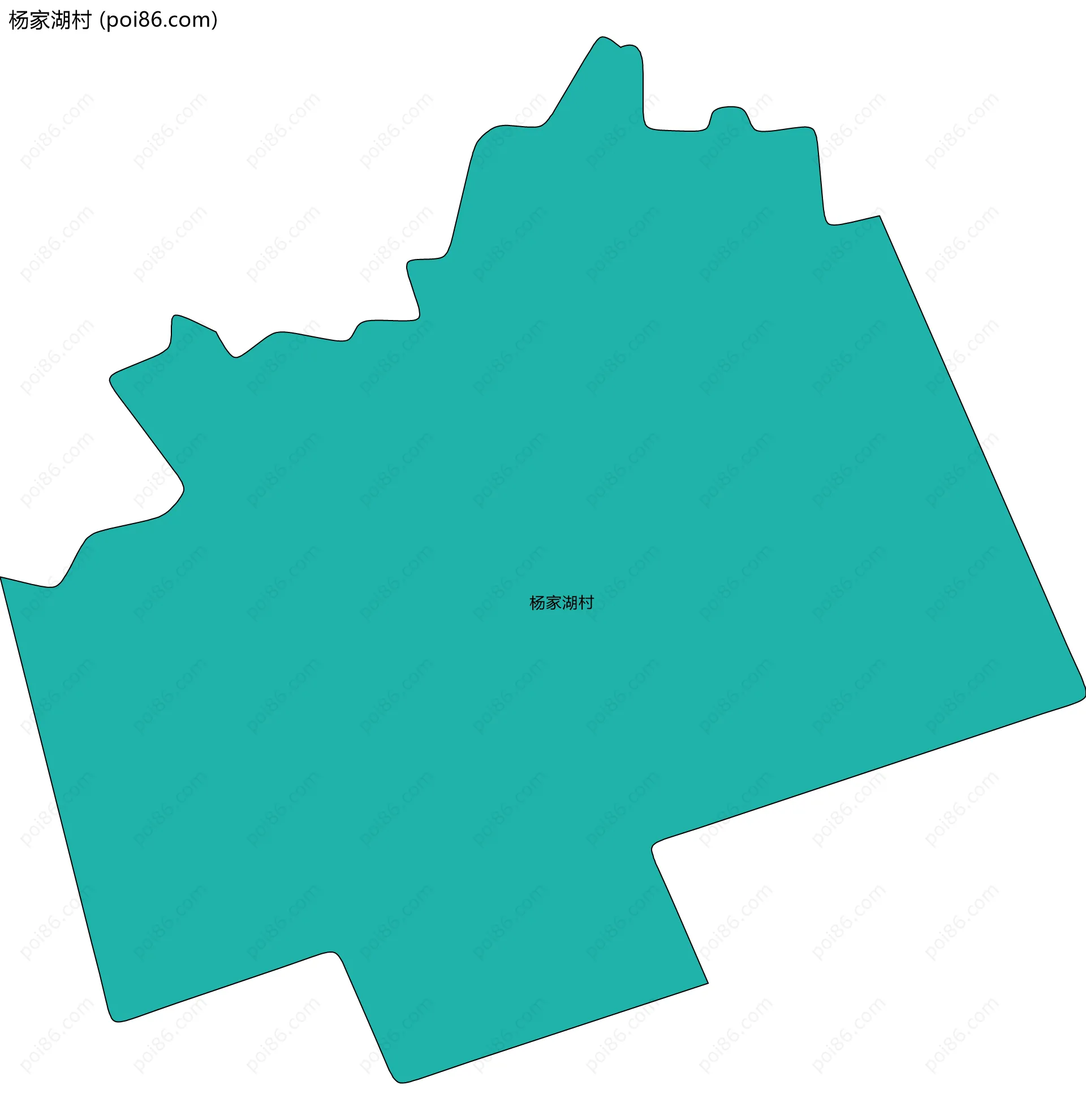 杨家湖村边界地图