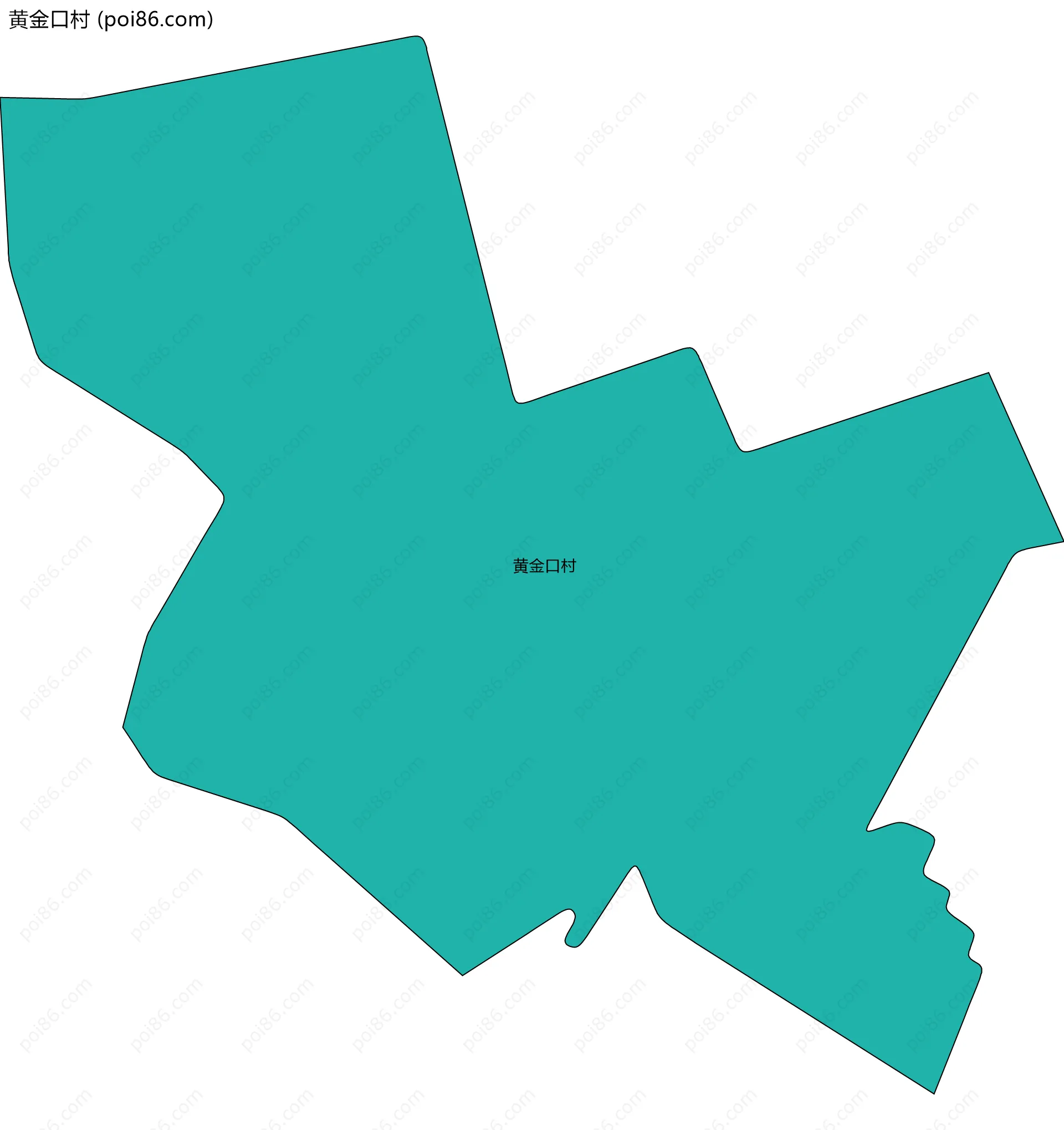 黄金口村边界地图