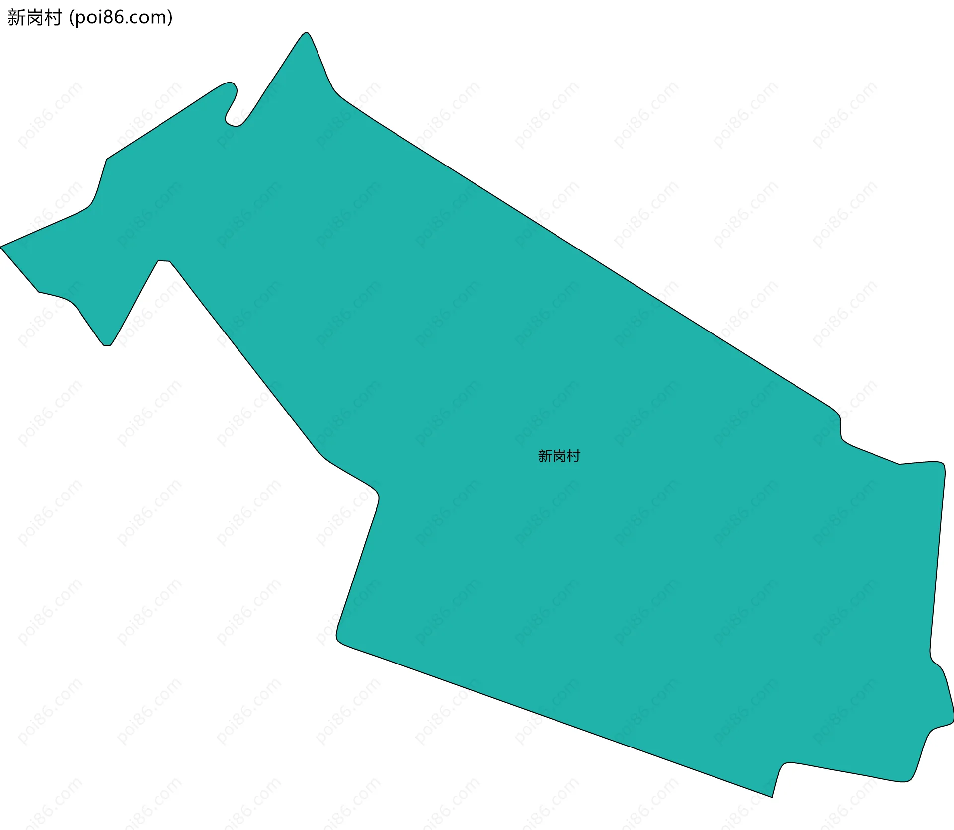 新岗村边界地图