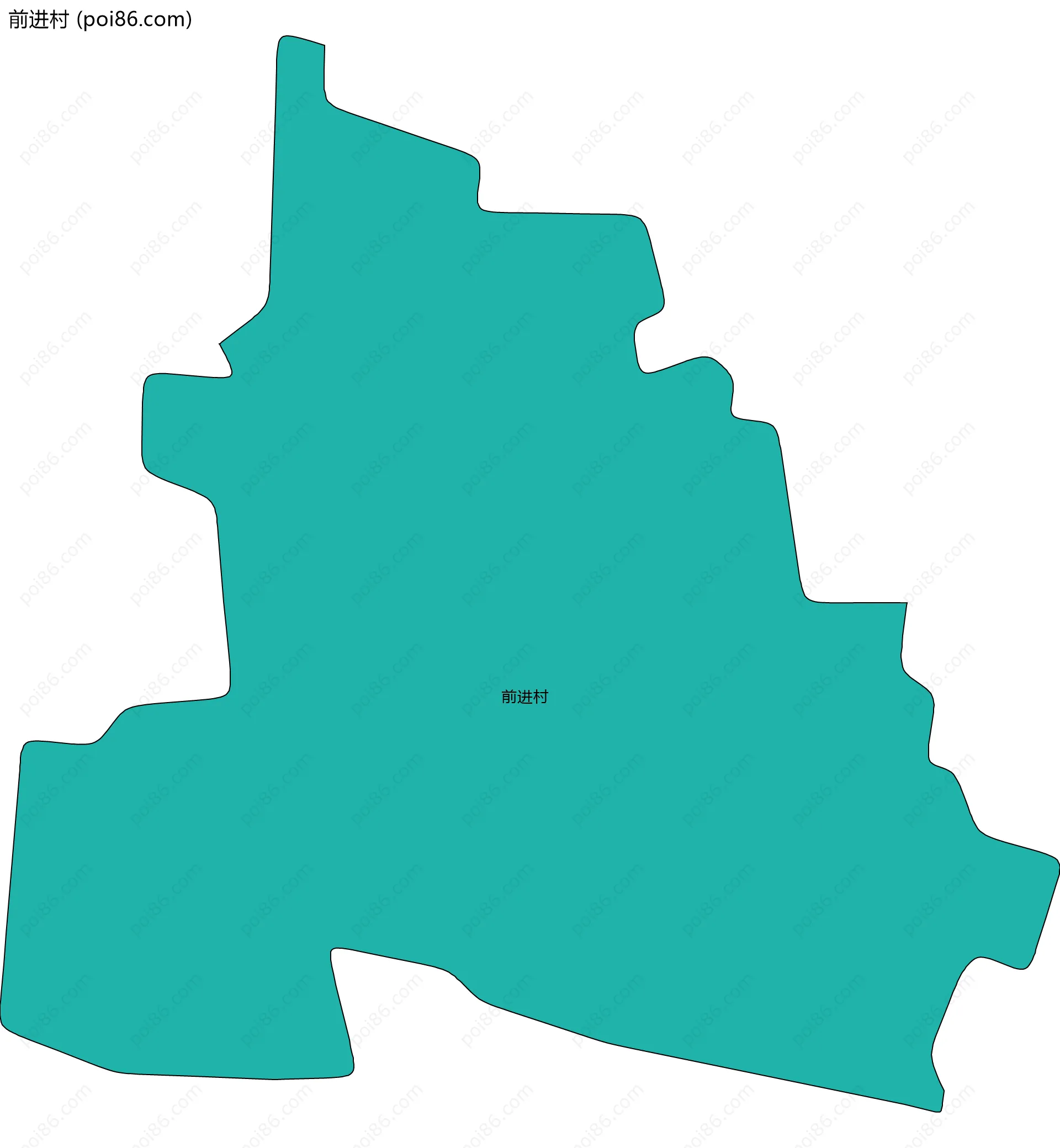 前进村边界地图