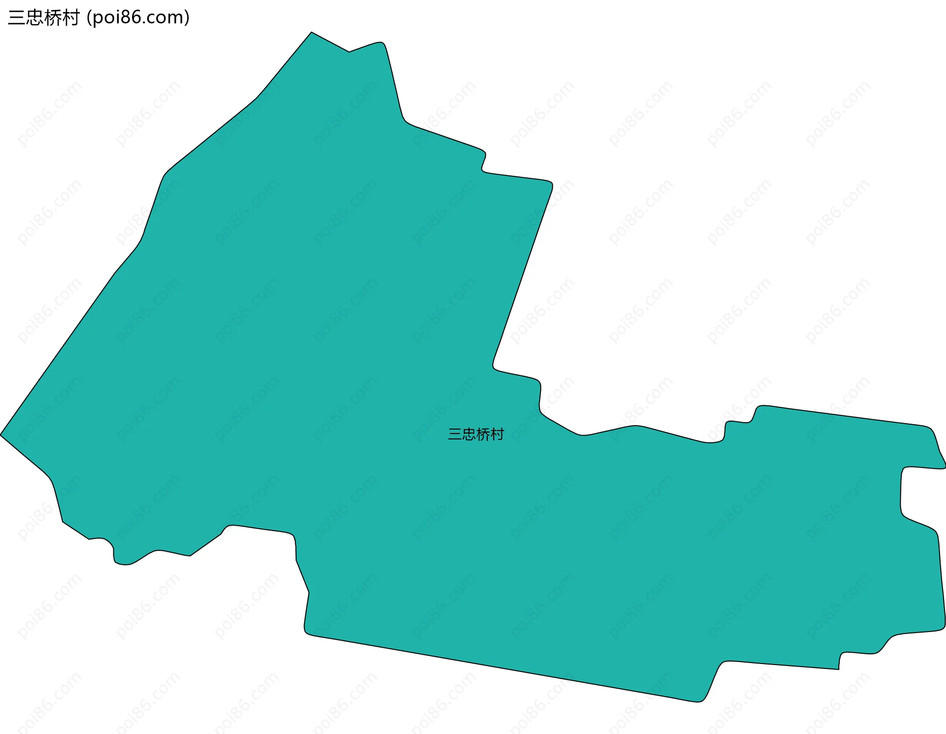 三忠桥村边界地图