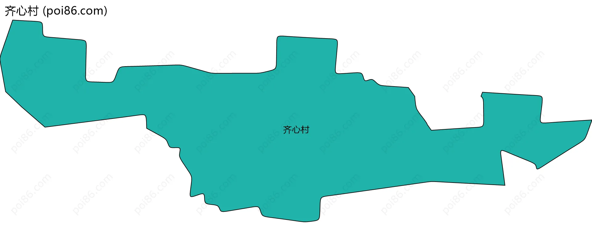齐心村边界地图