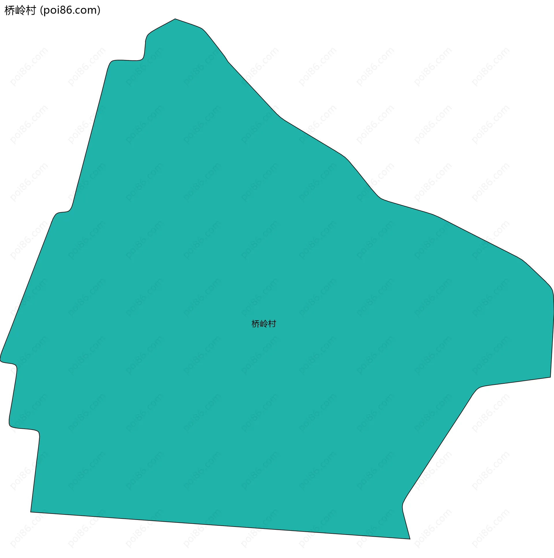 桥岭村边界地图