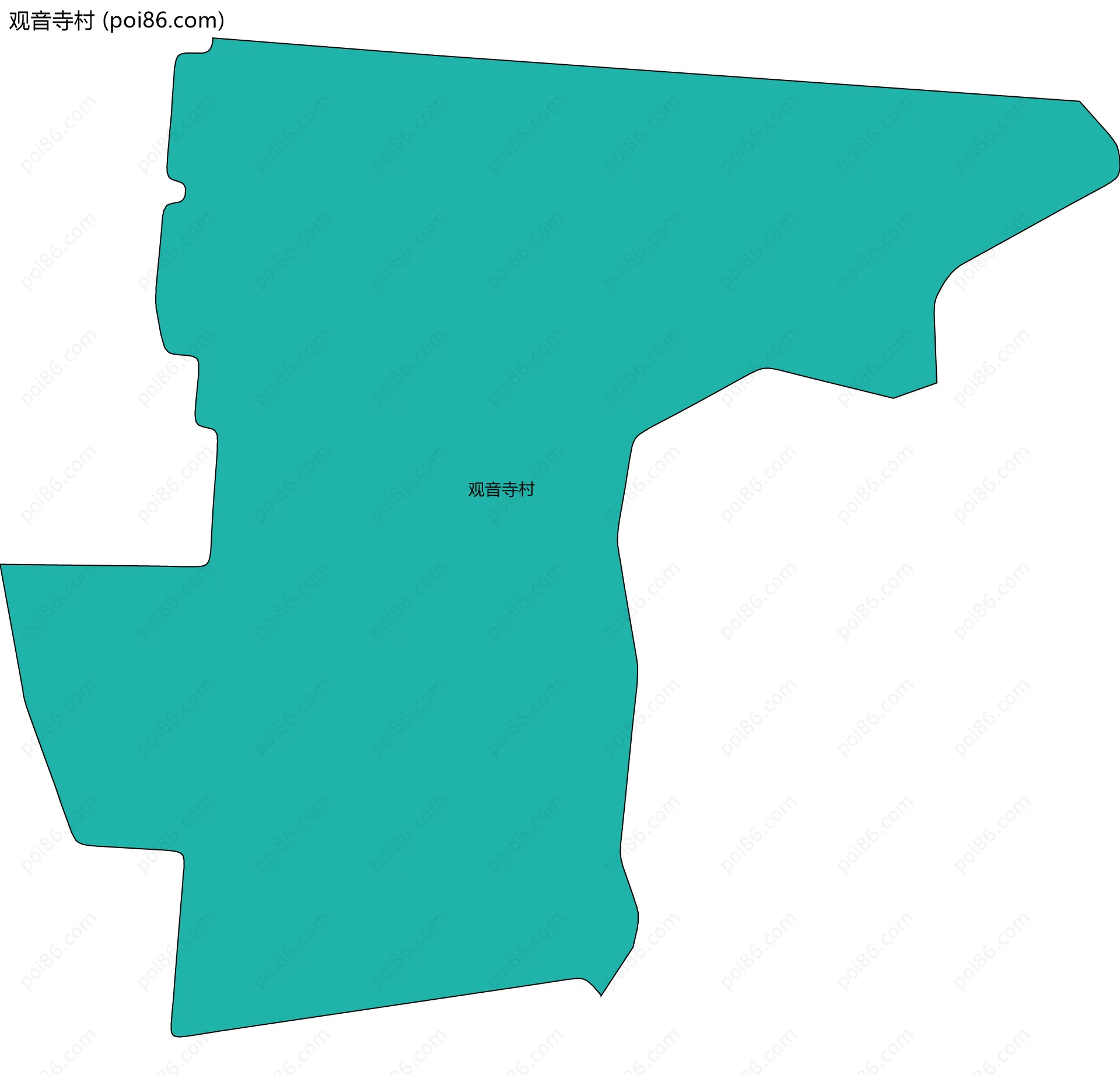 观音寺村边界地图