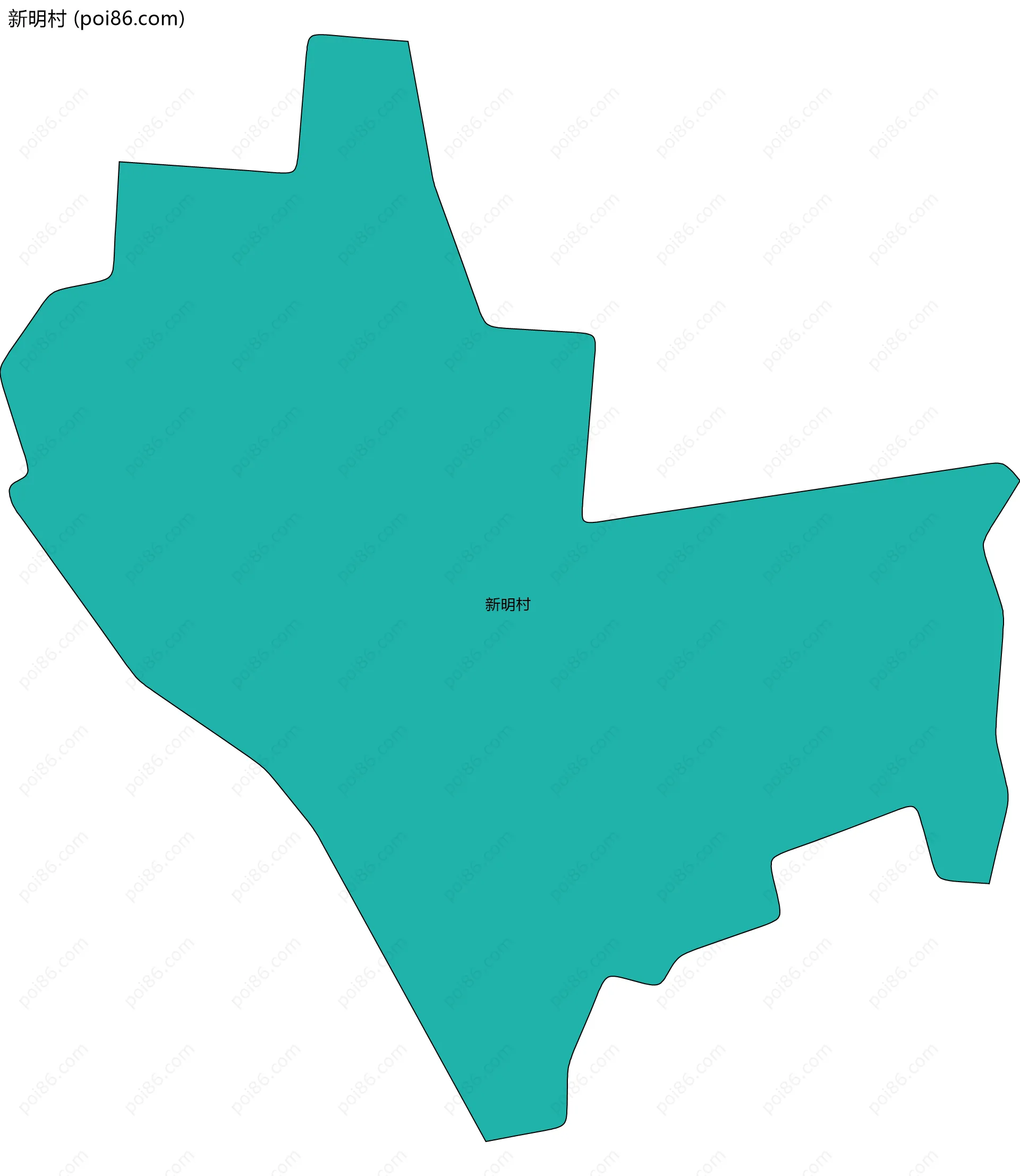 新明村边界地图