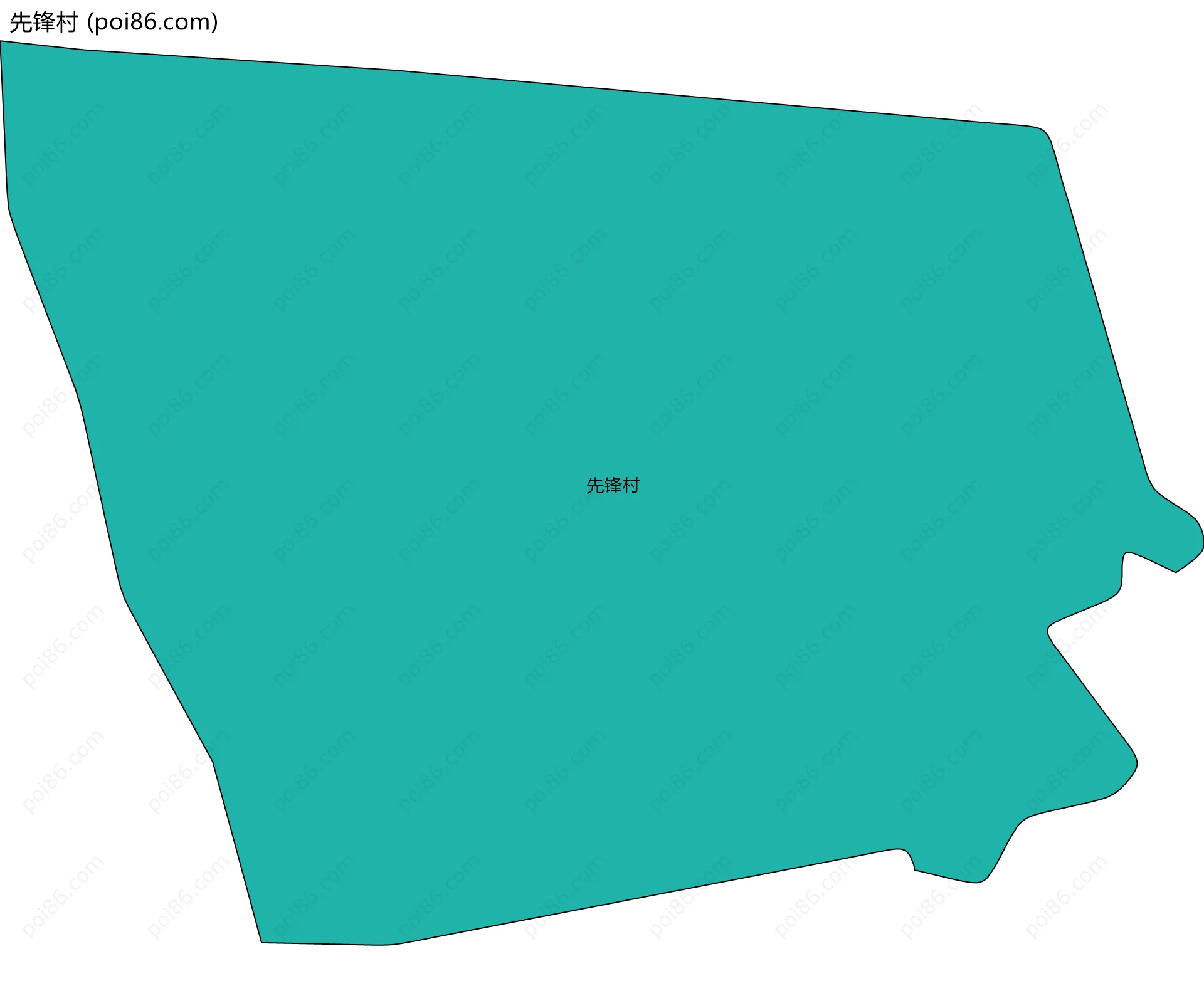 先锋村边界地图