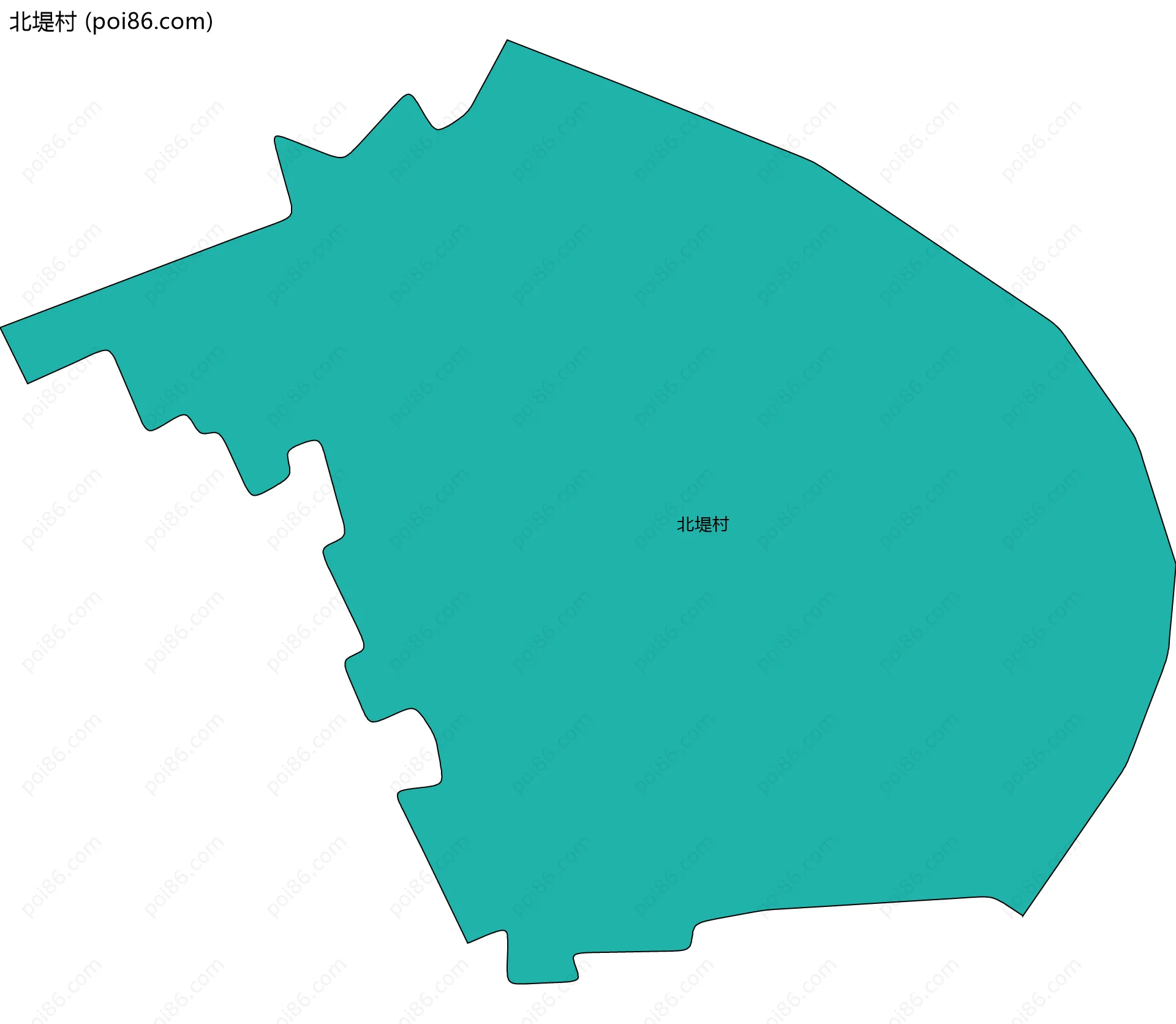 北堤村边界地图
