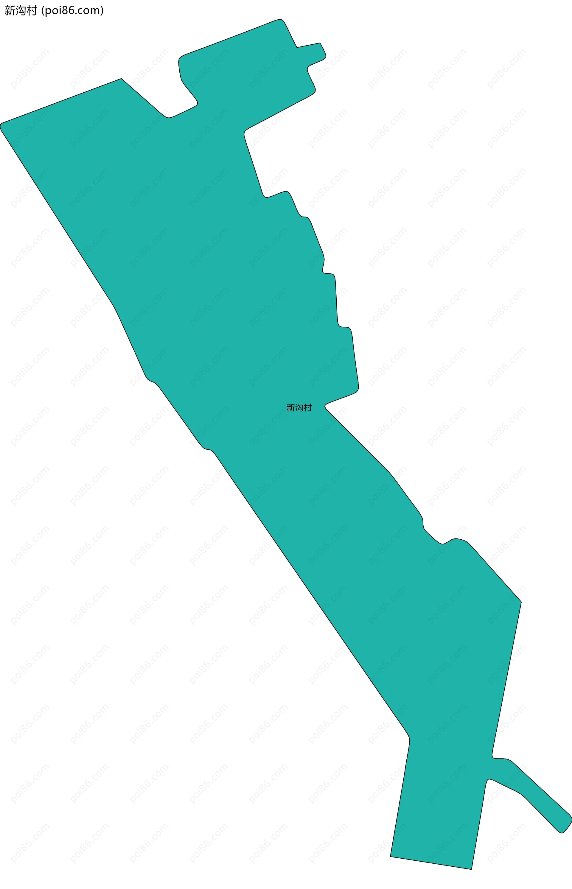 新沟村边界地图