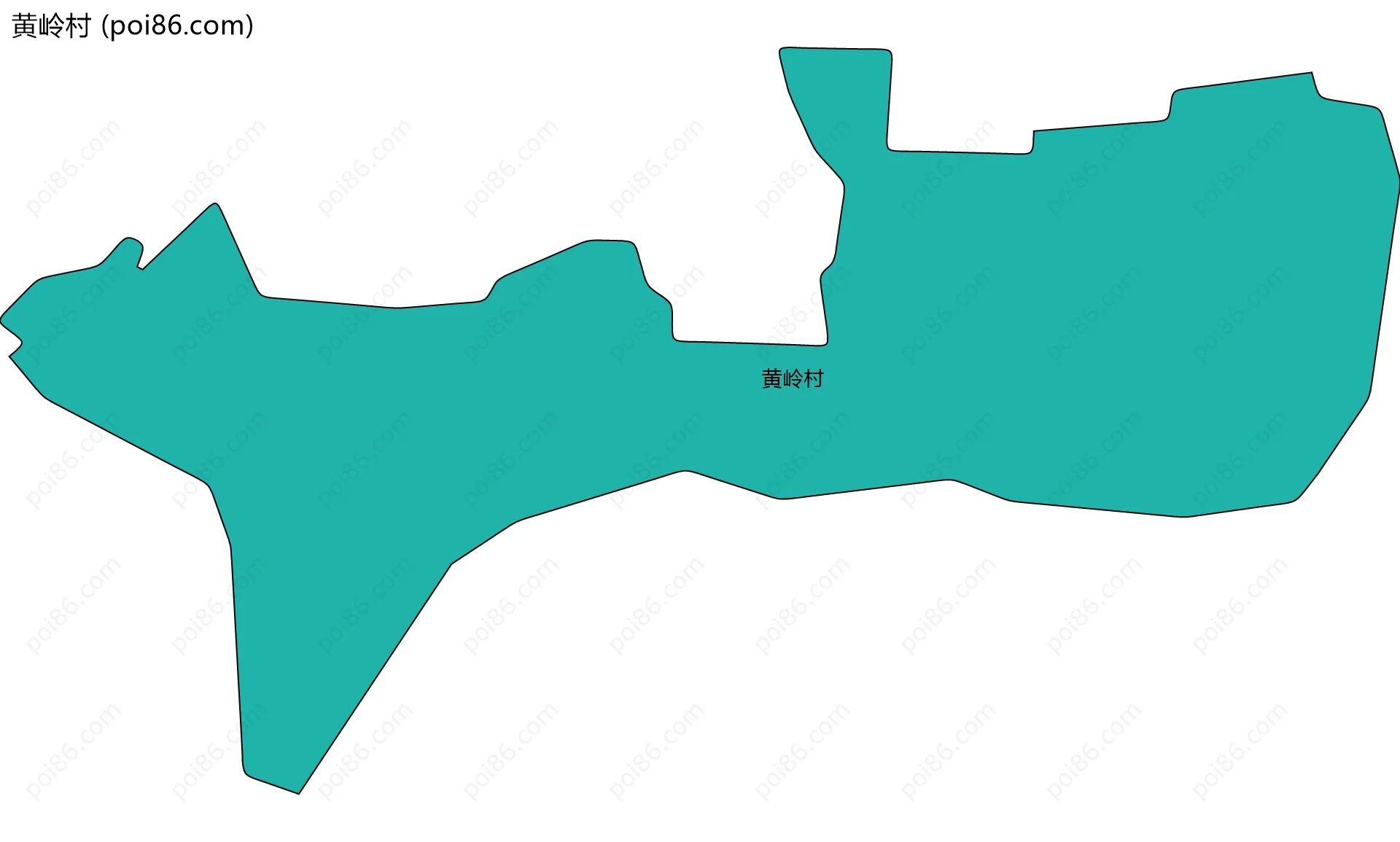 黄岭村边界地图