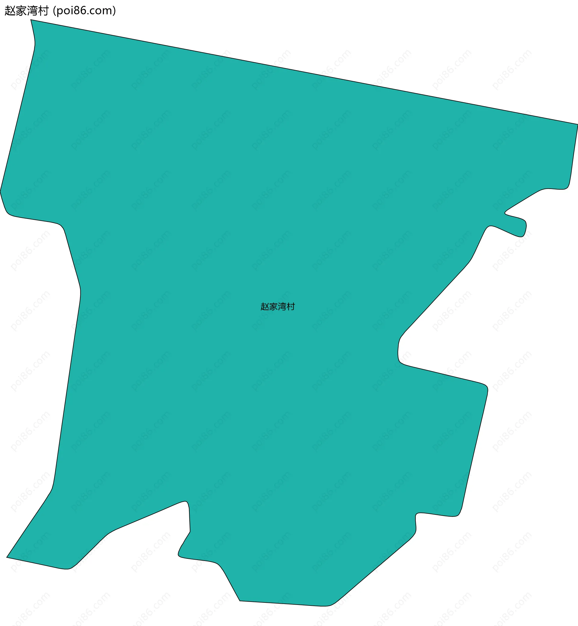 赵家湾村边界地图