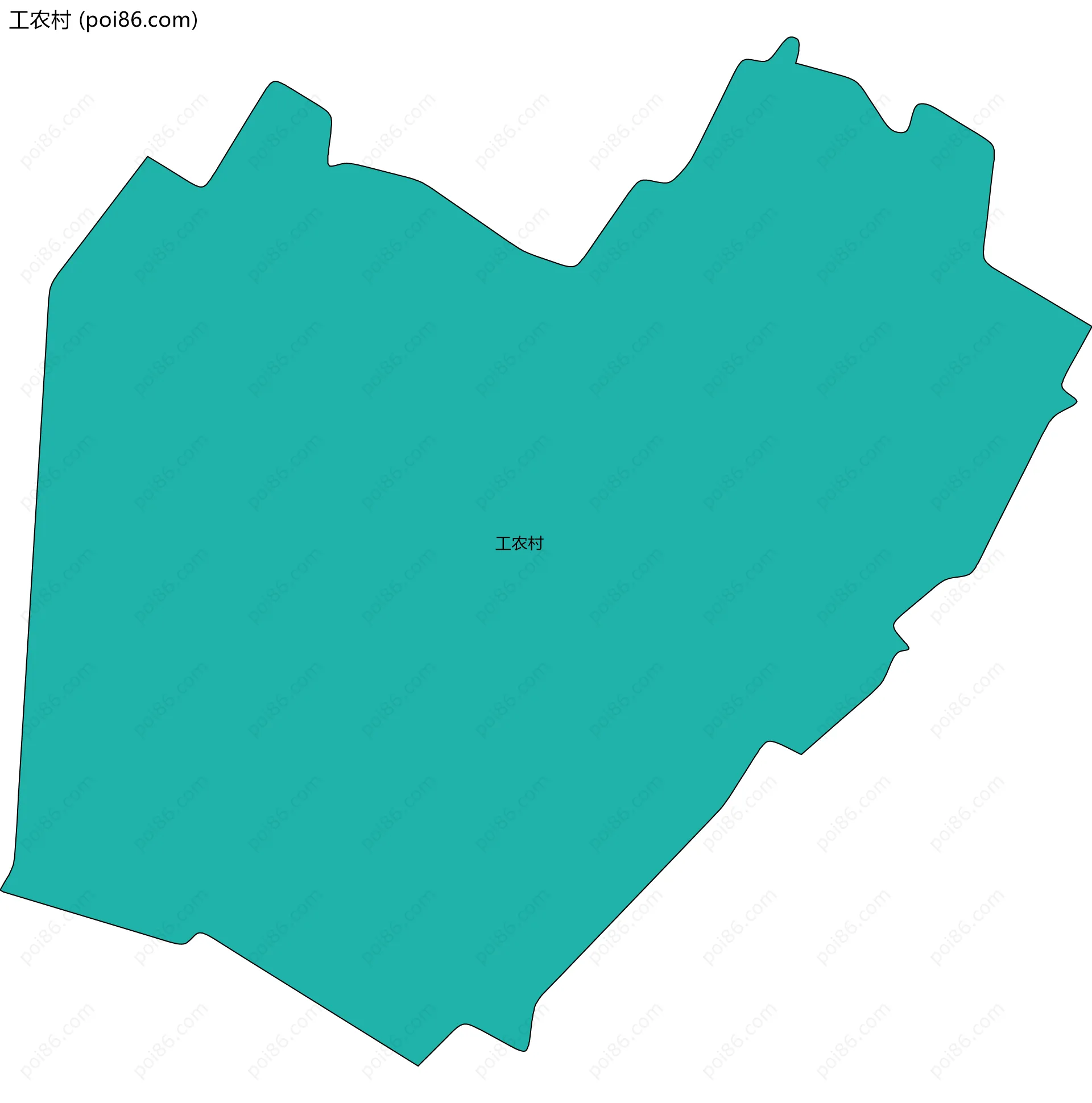 工农村边界地图