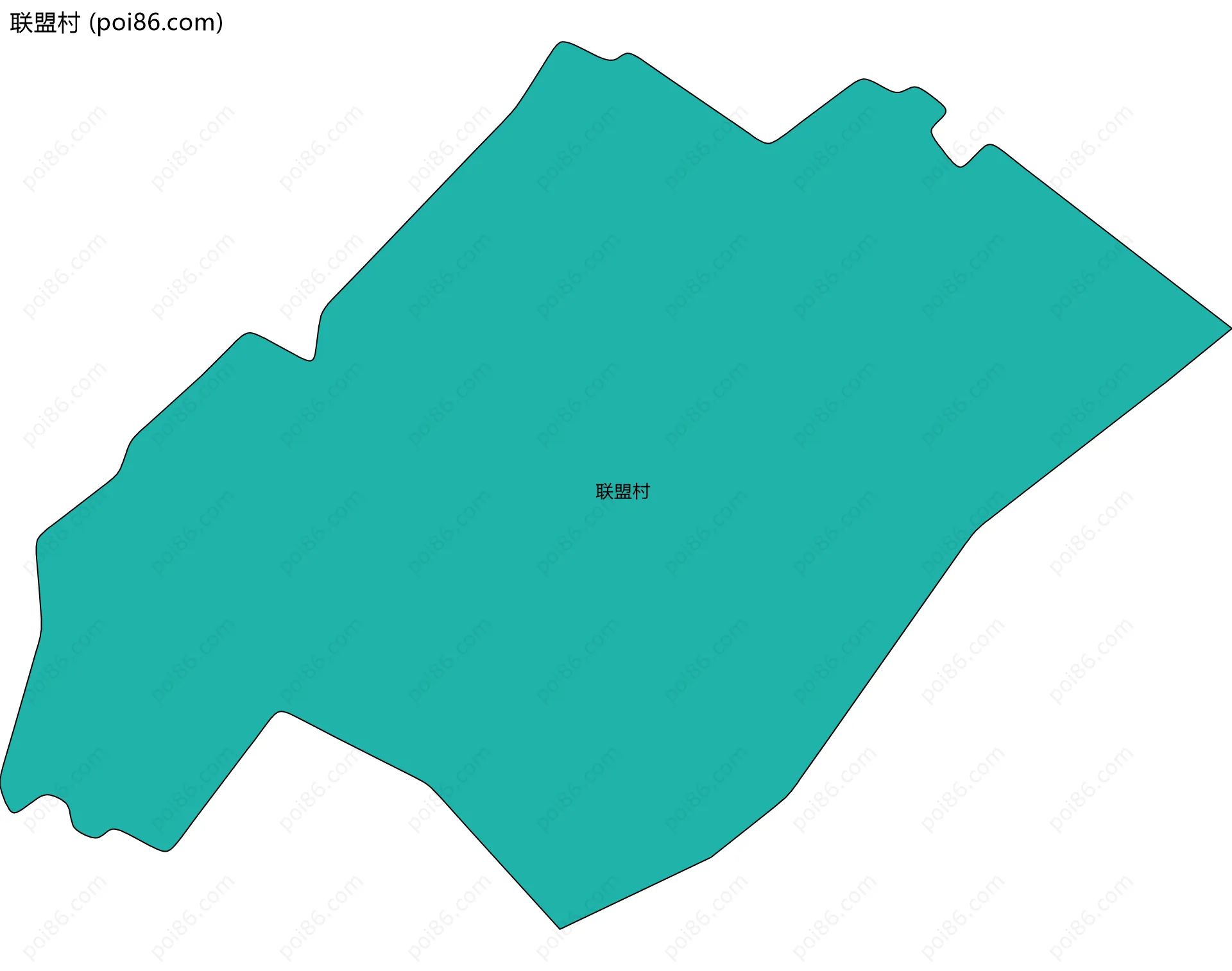 联盟村边界地图