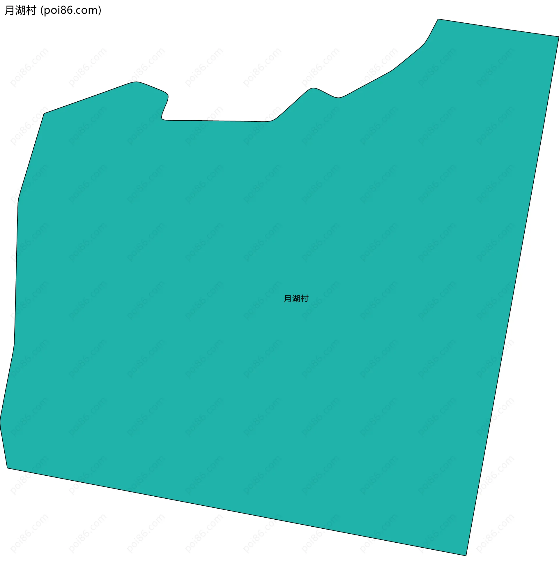 月湖村边界地图