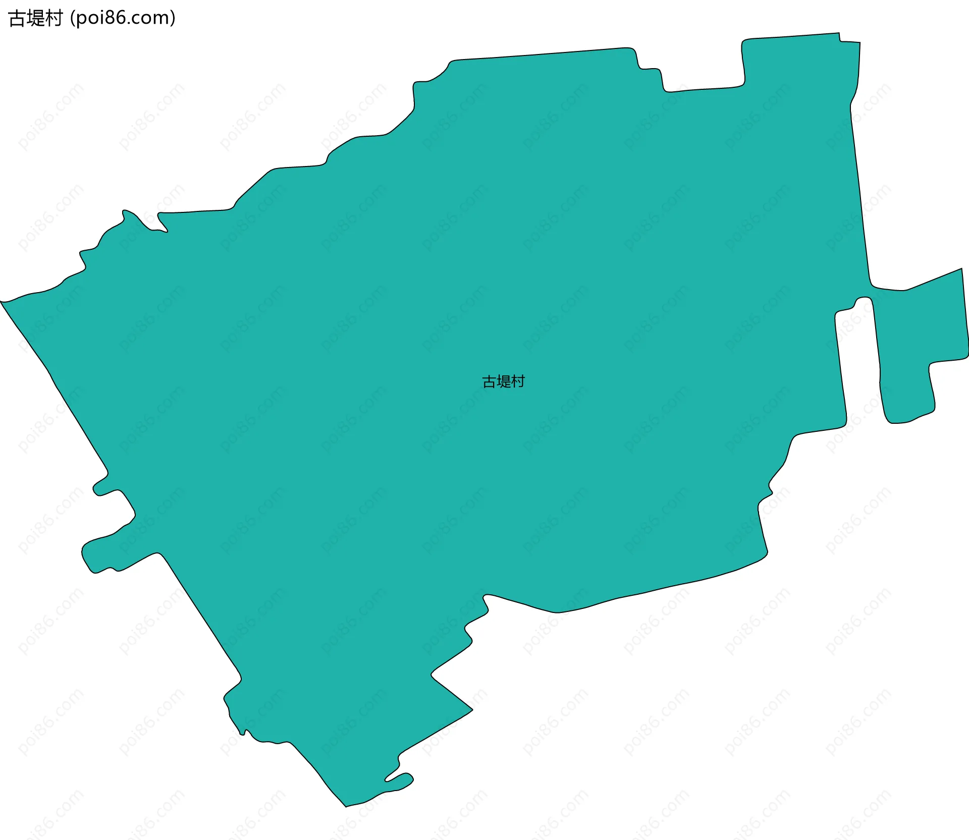 古堤村边界地图