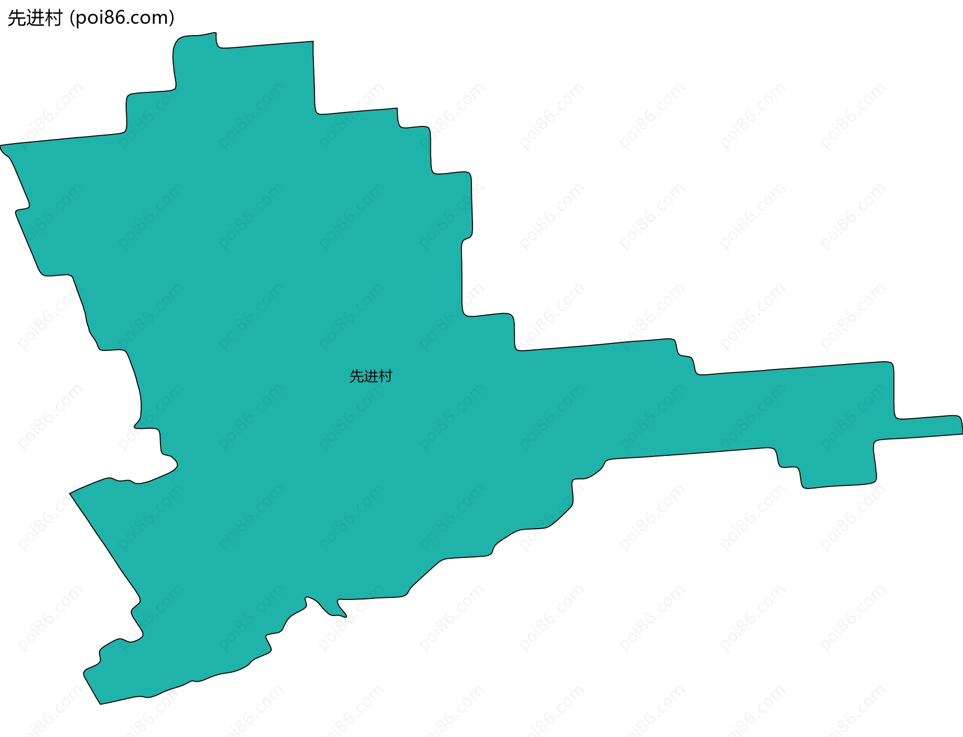 先进村边界地图