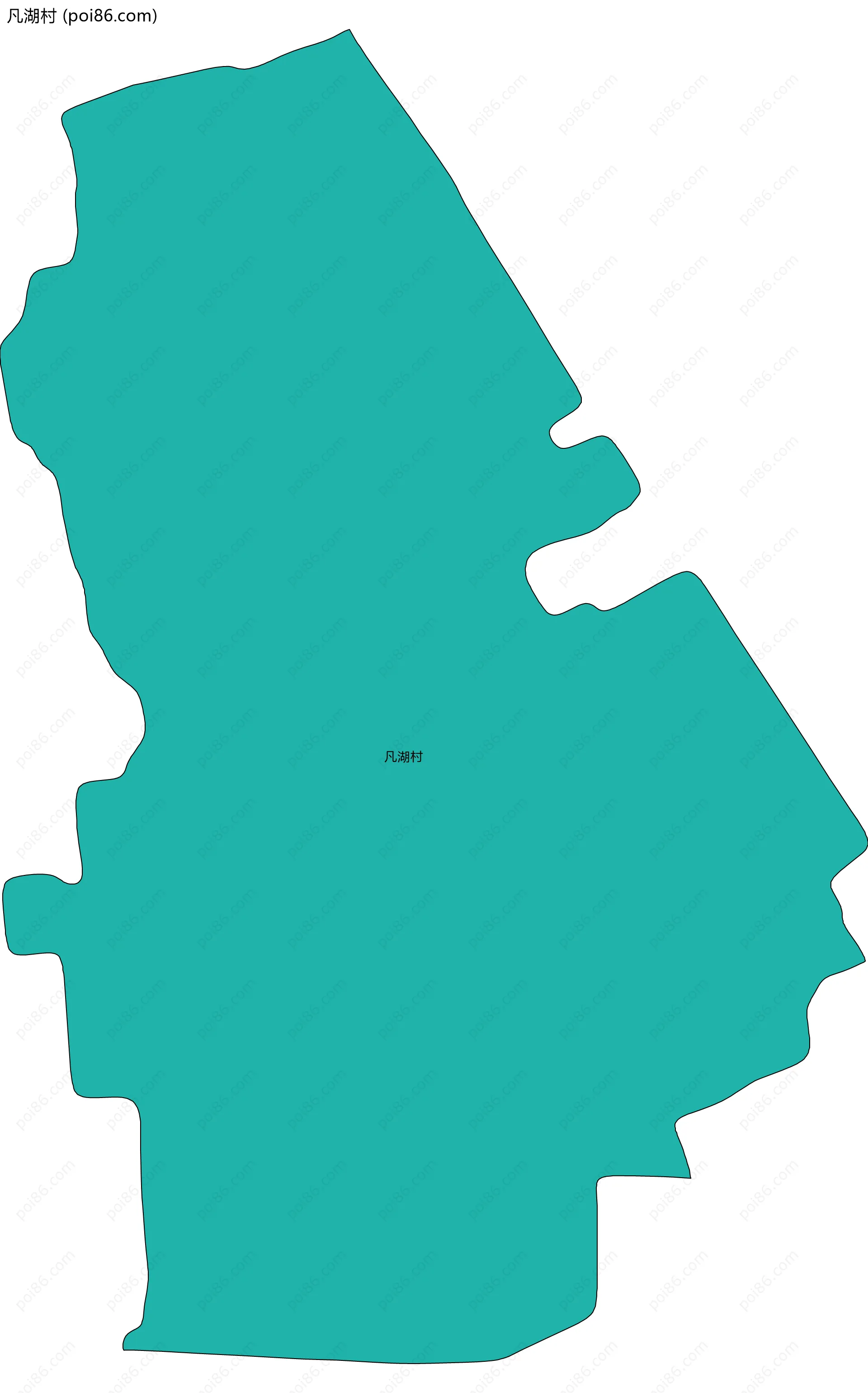 凡湖村边界地图