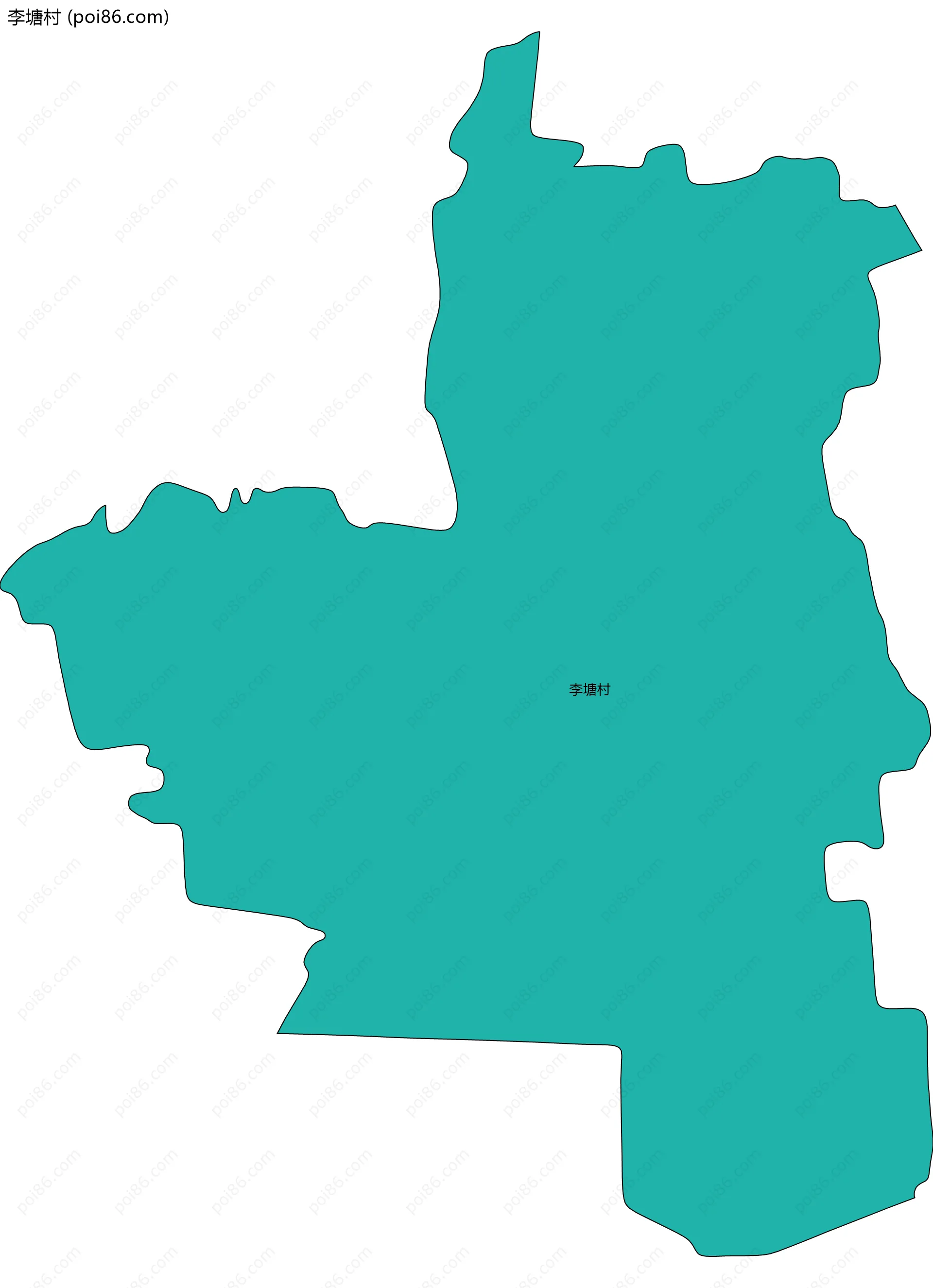 李塘村边界地图