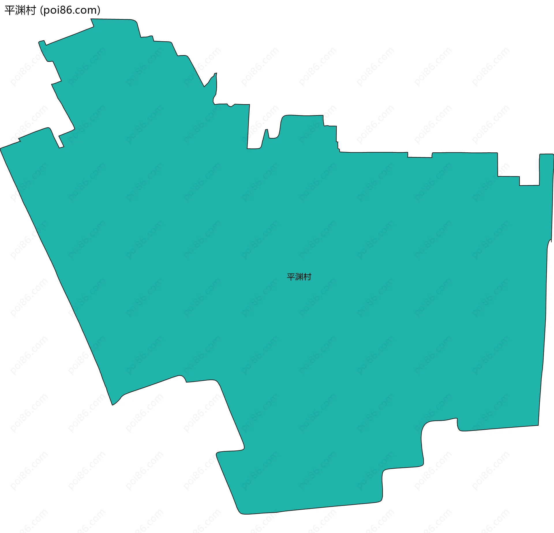平渊村边界地图