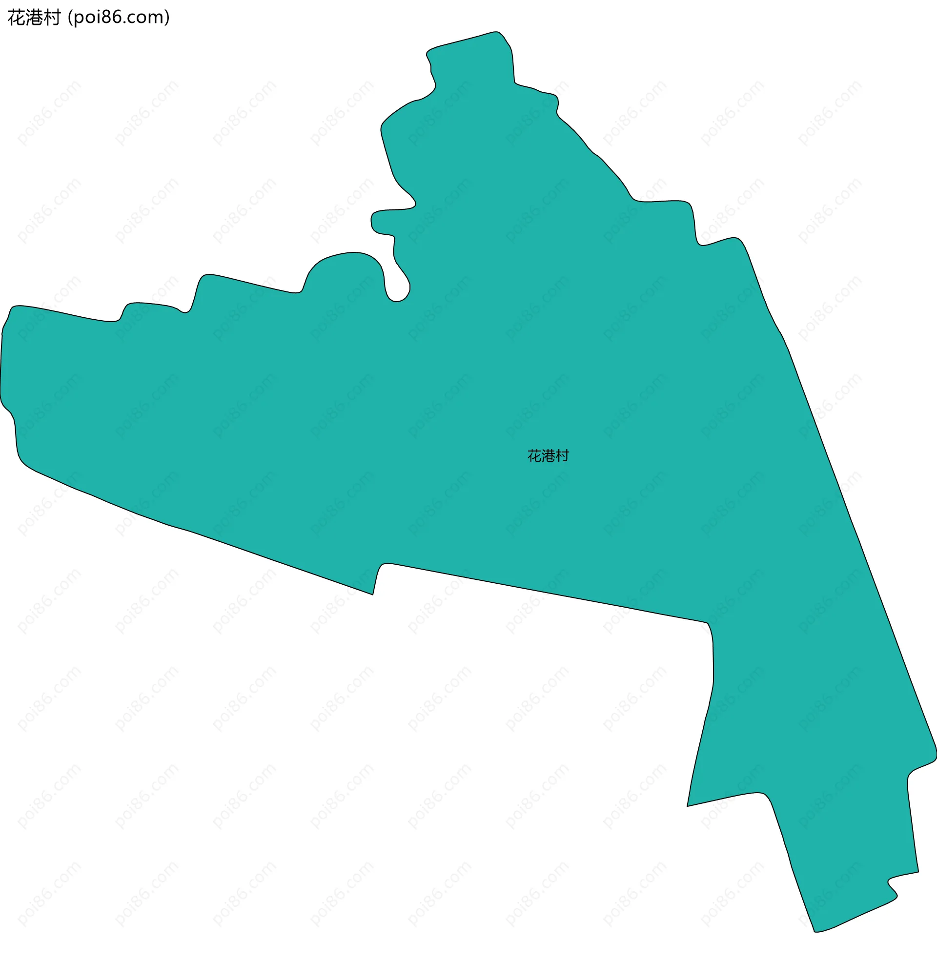 花港村边界地图