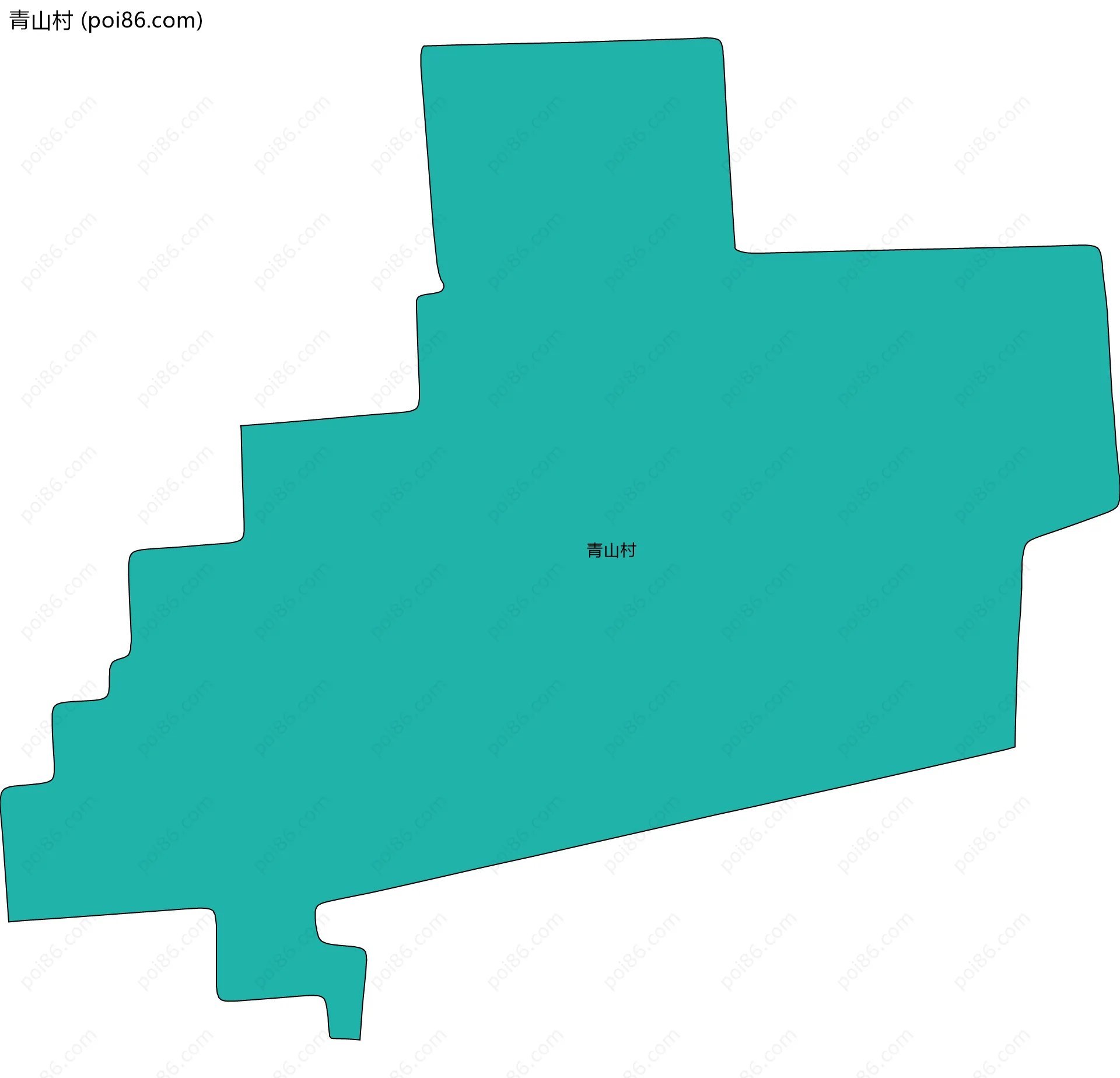 青山村边界地图