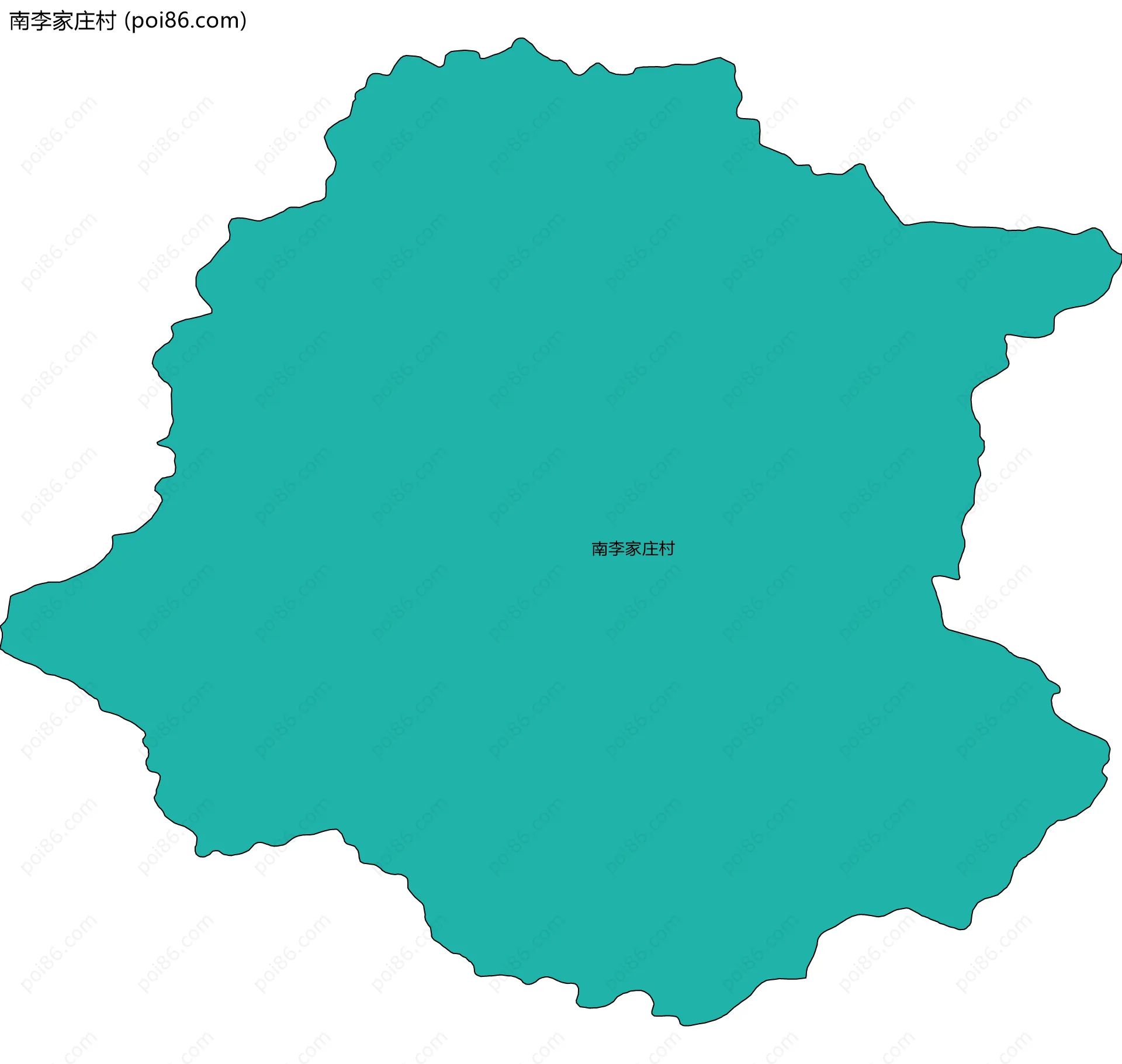 南李家庄村边界地图