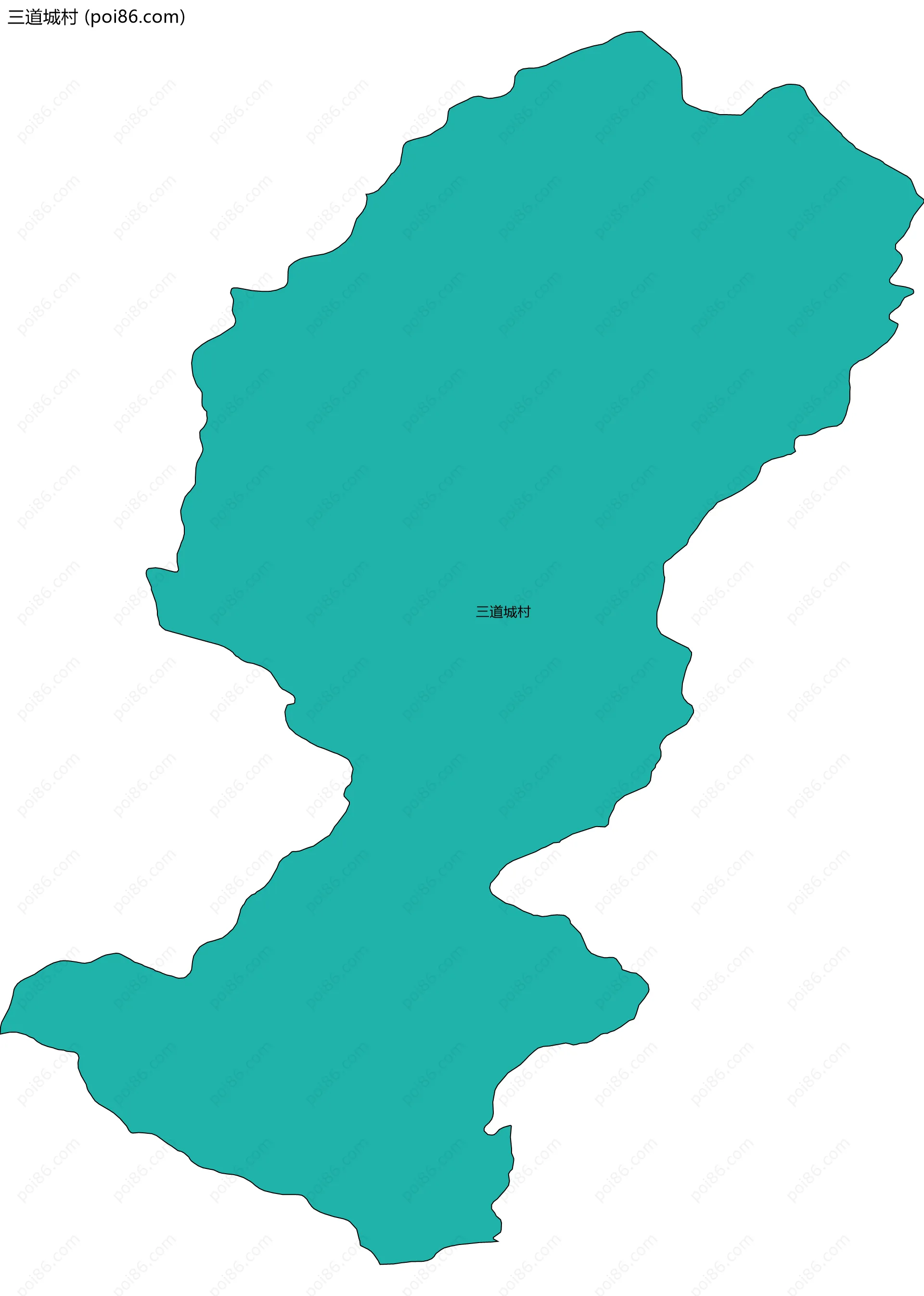 三道城村边界地图