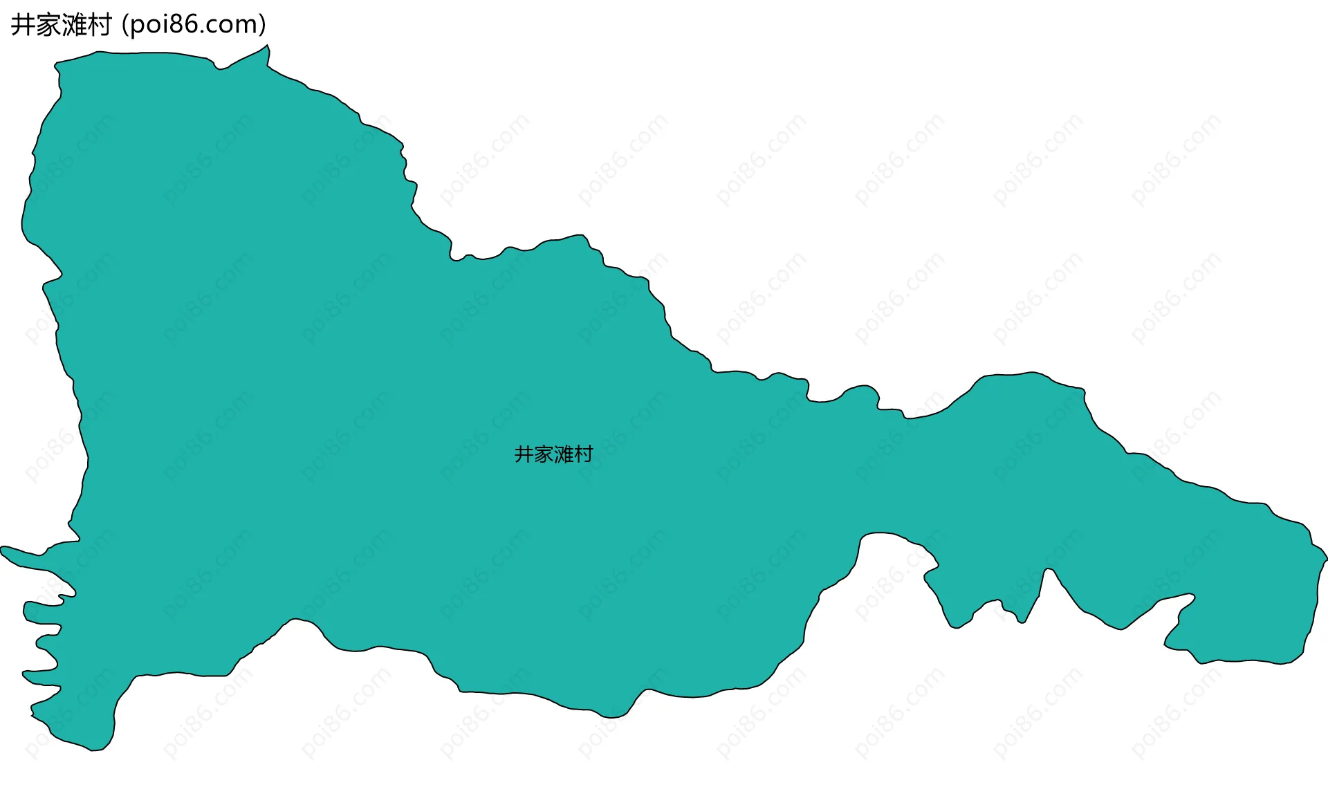 井家滩村边界地图