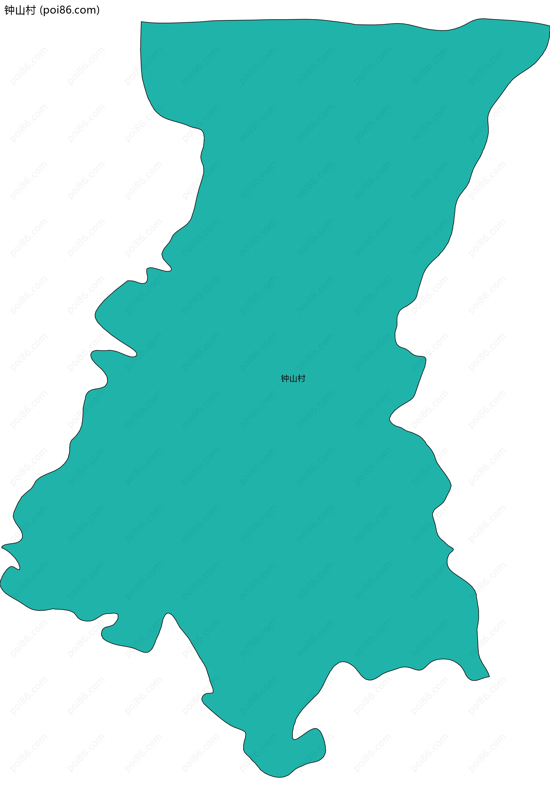 钟山村边界地图