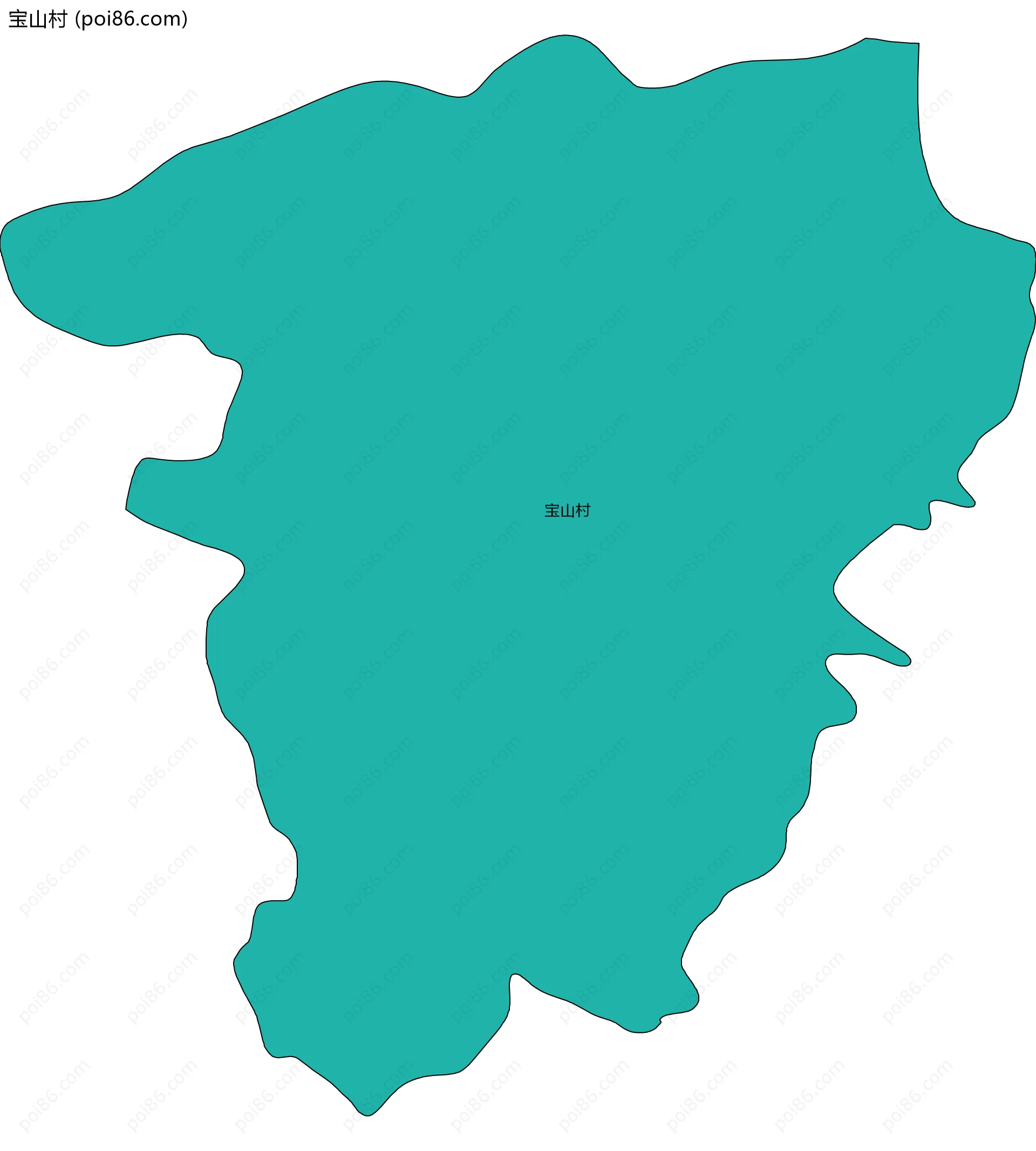 宝山村边界地图