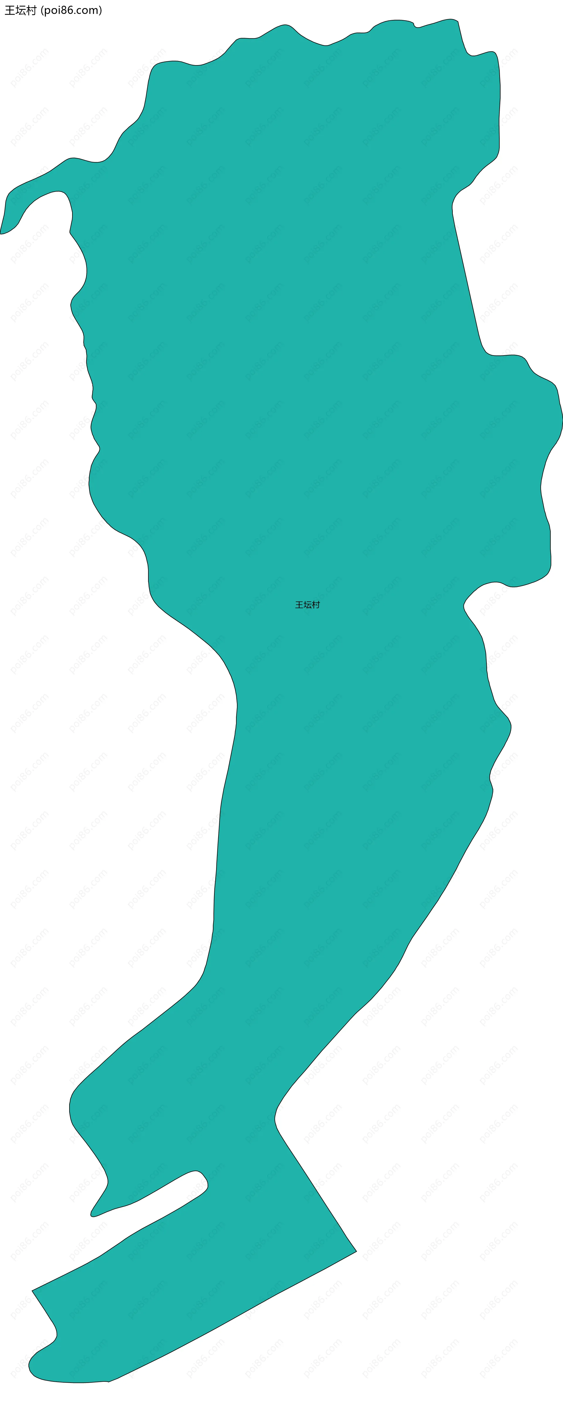 王坛村边界地图