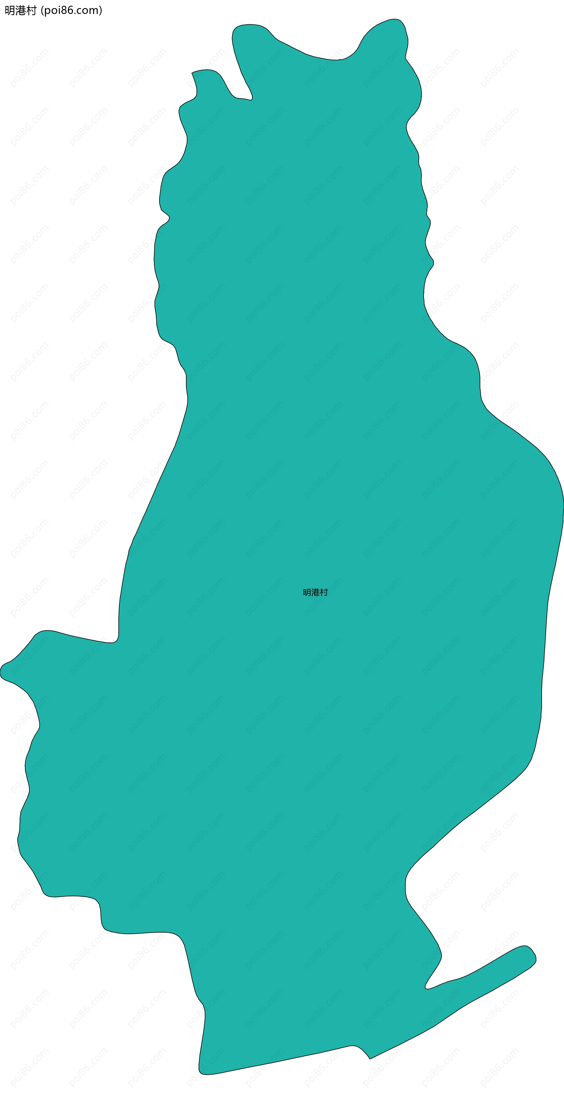 明港村边界地图