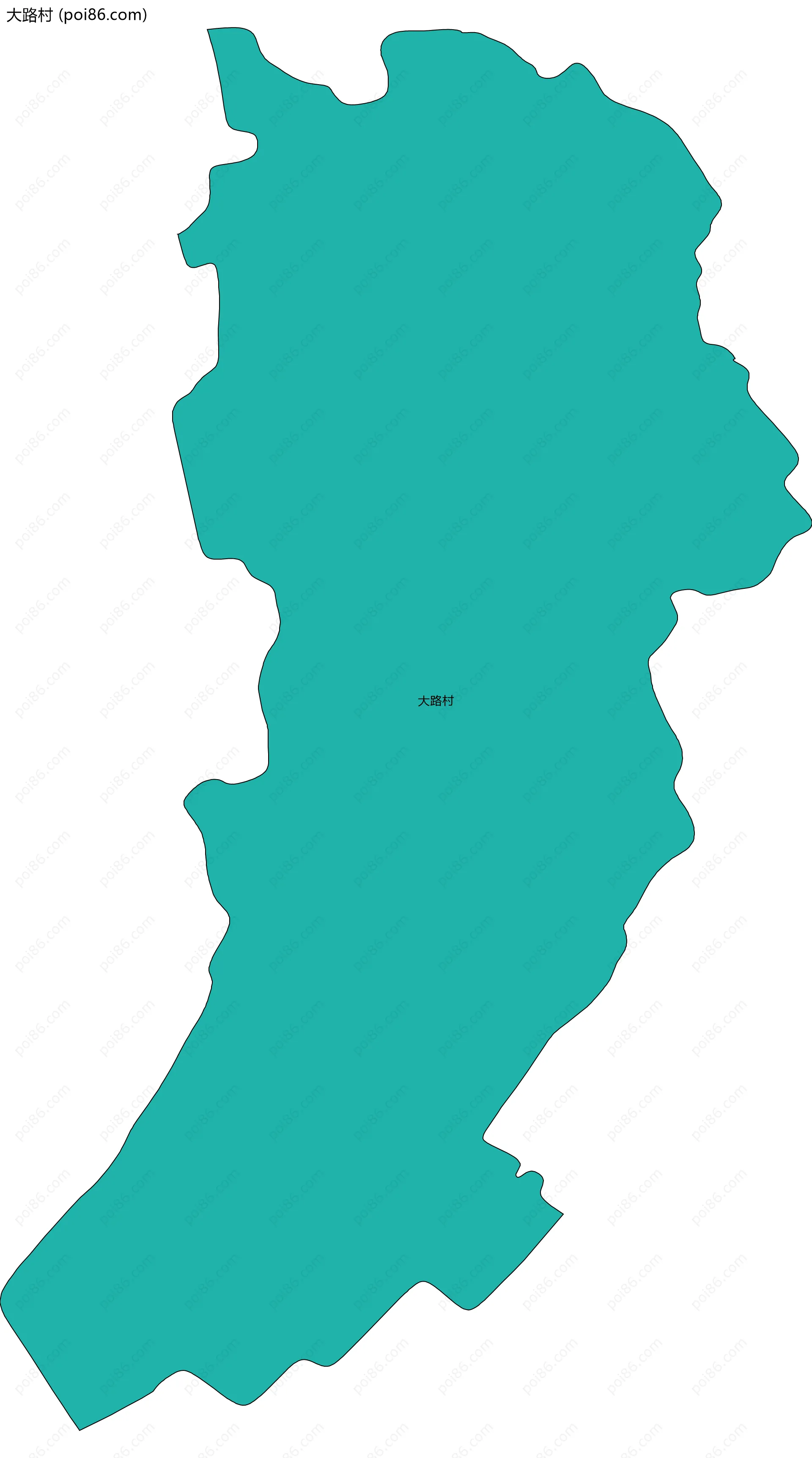 大路村边界地图