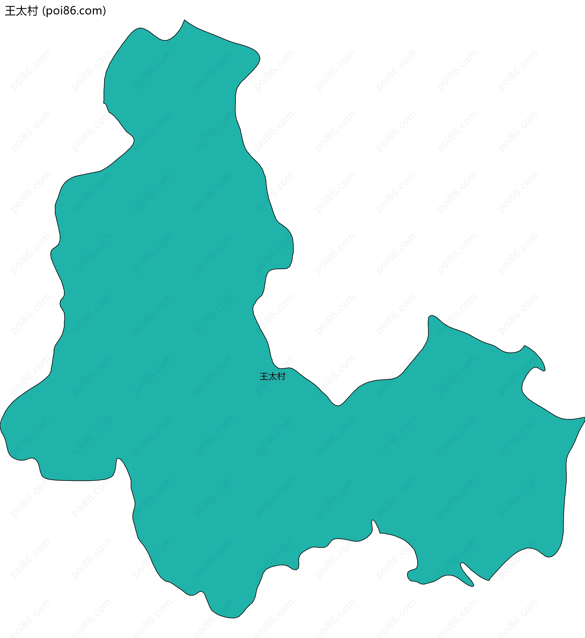 王太村边界地图