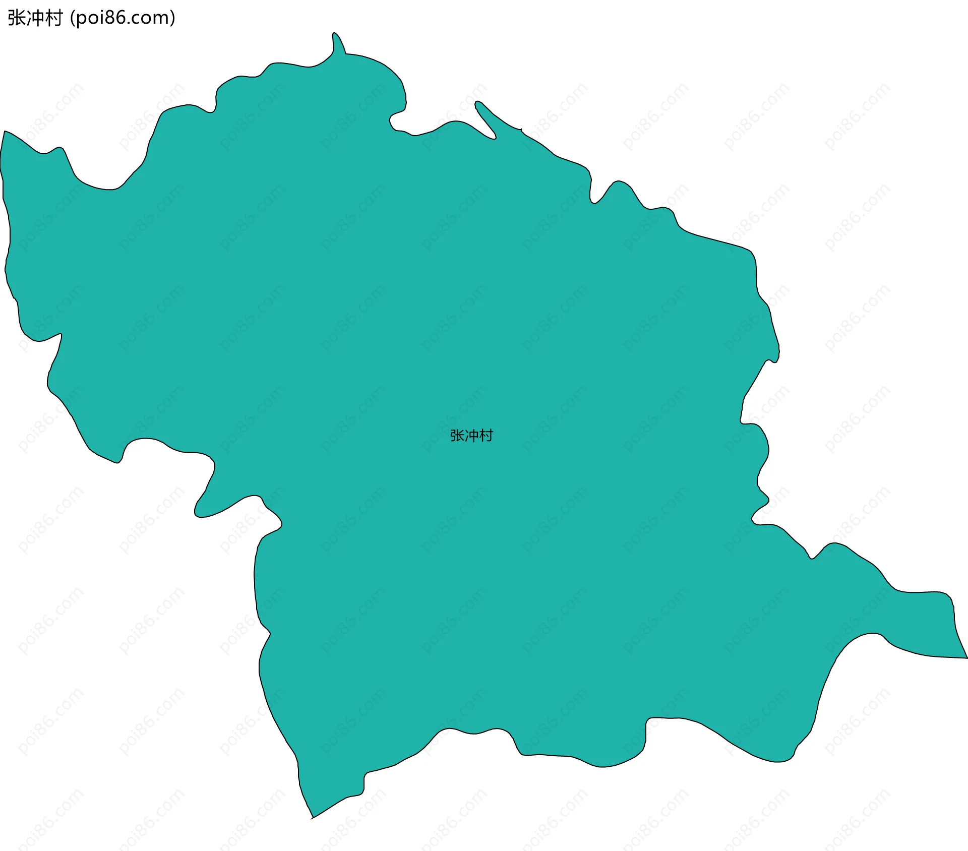 张冲村边界地图