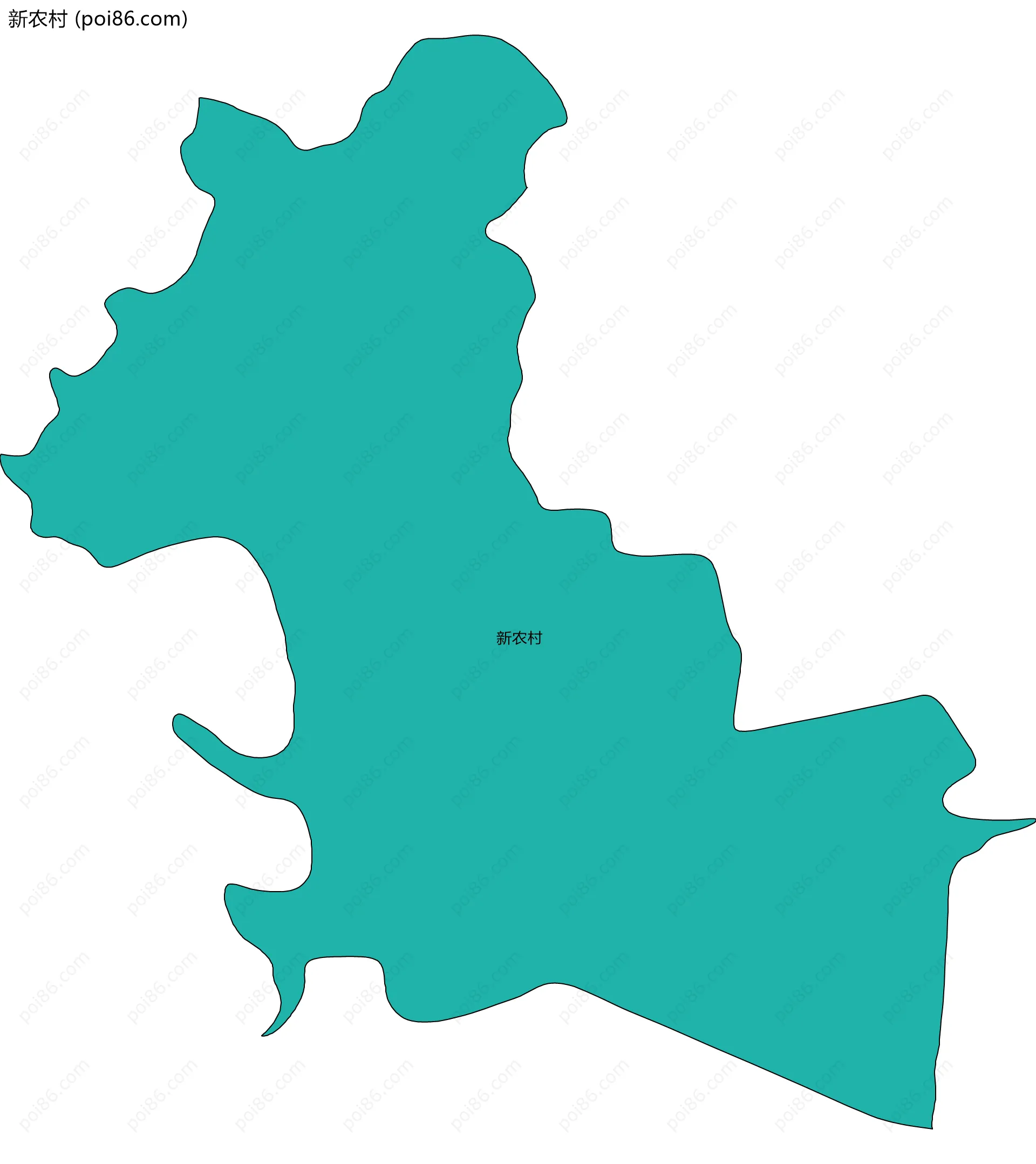 新农村边界地图