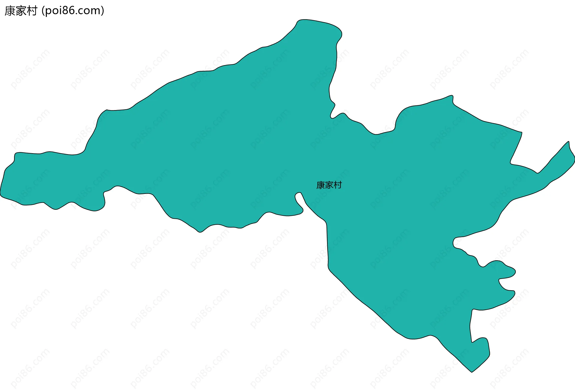 康家村边界地图