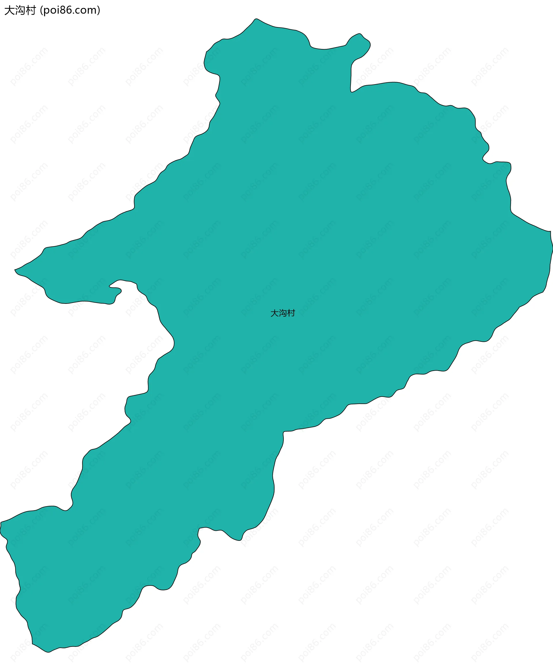 大沟村边界地图