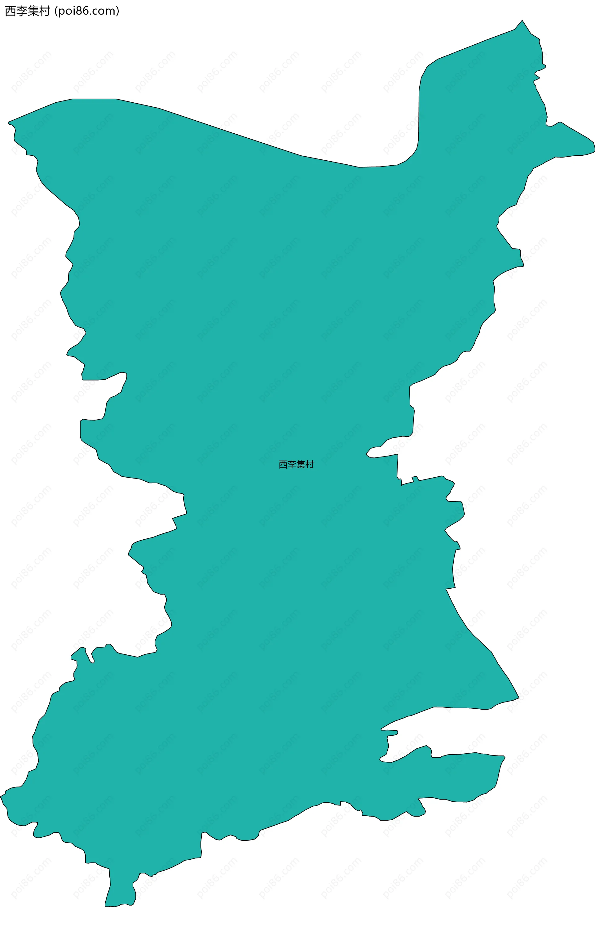 西李集村边界地图