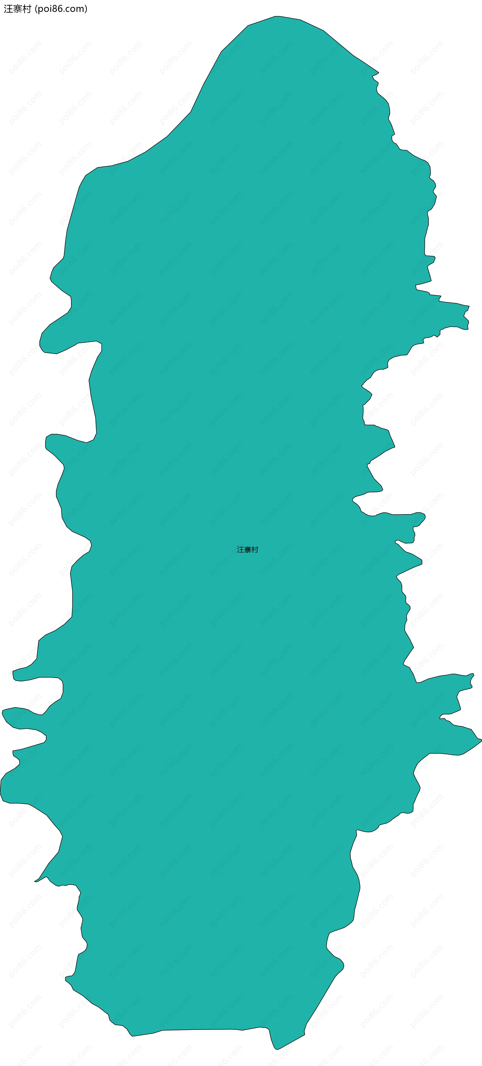 汪寨村边界地图