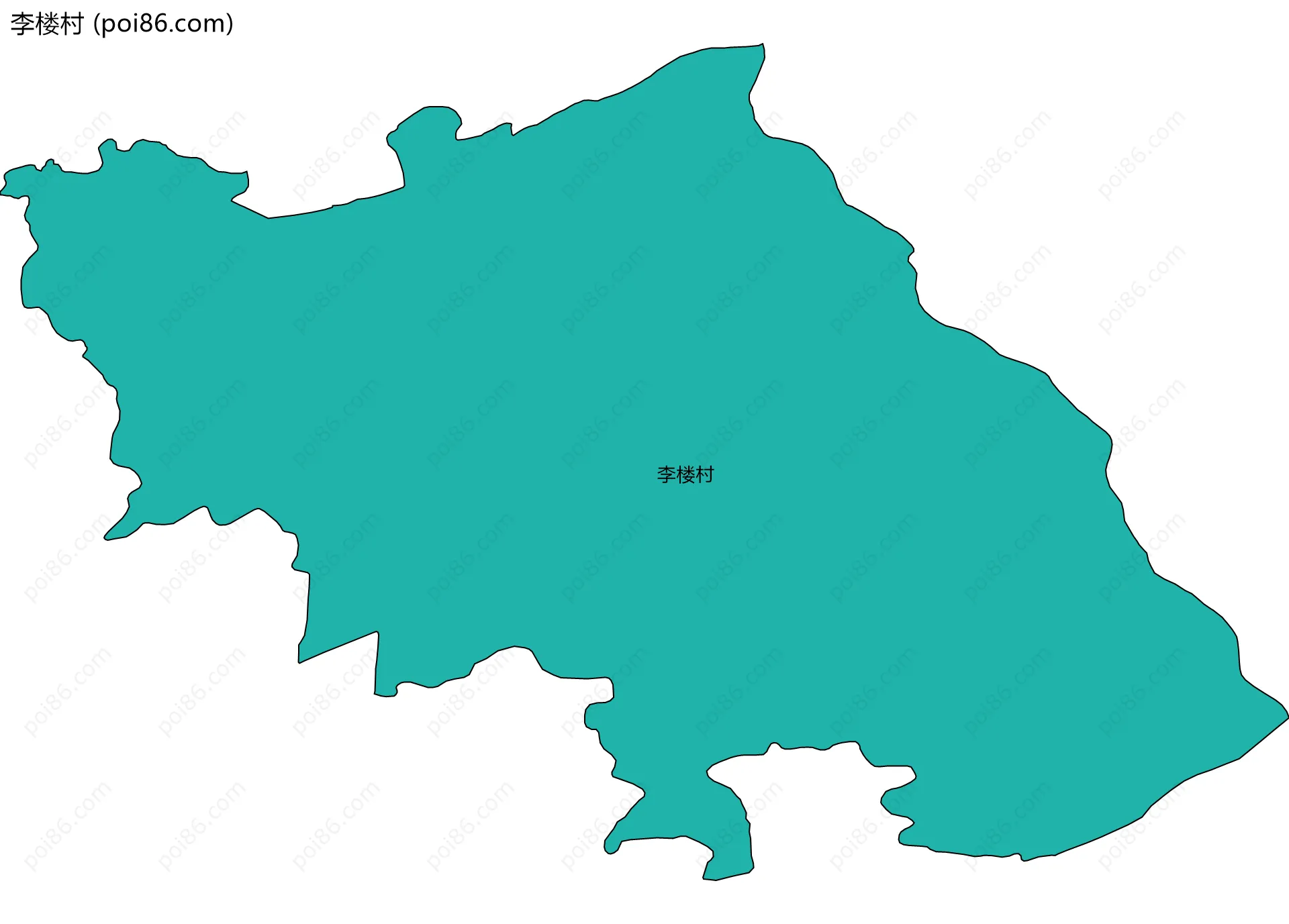 李楼村边界地图