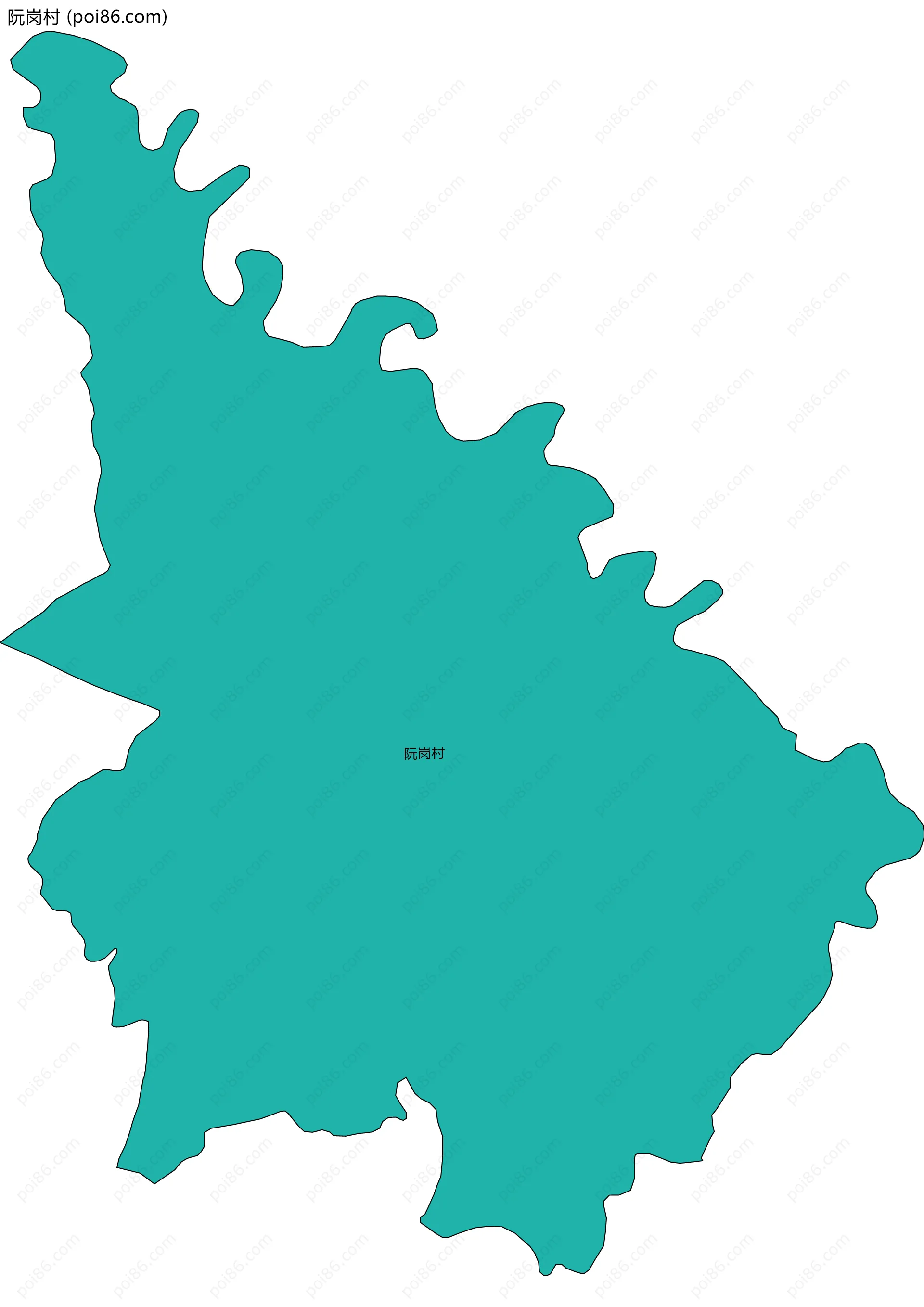 阮岗村边界地图