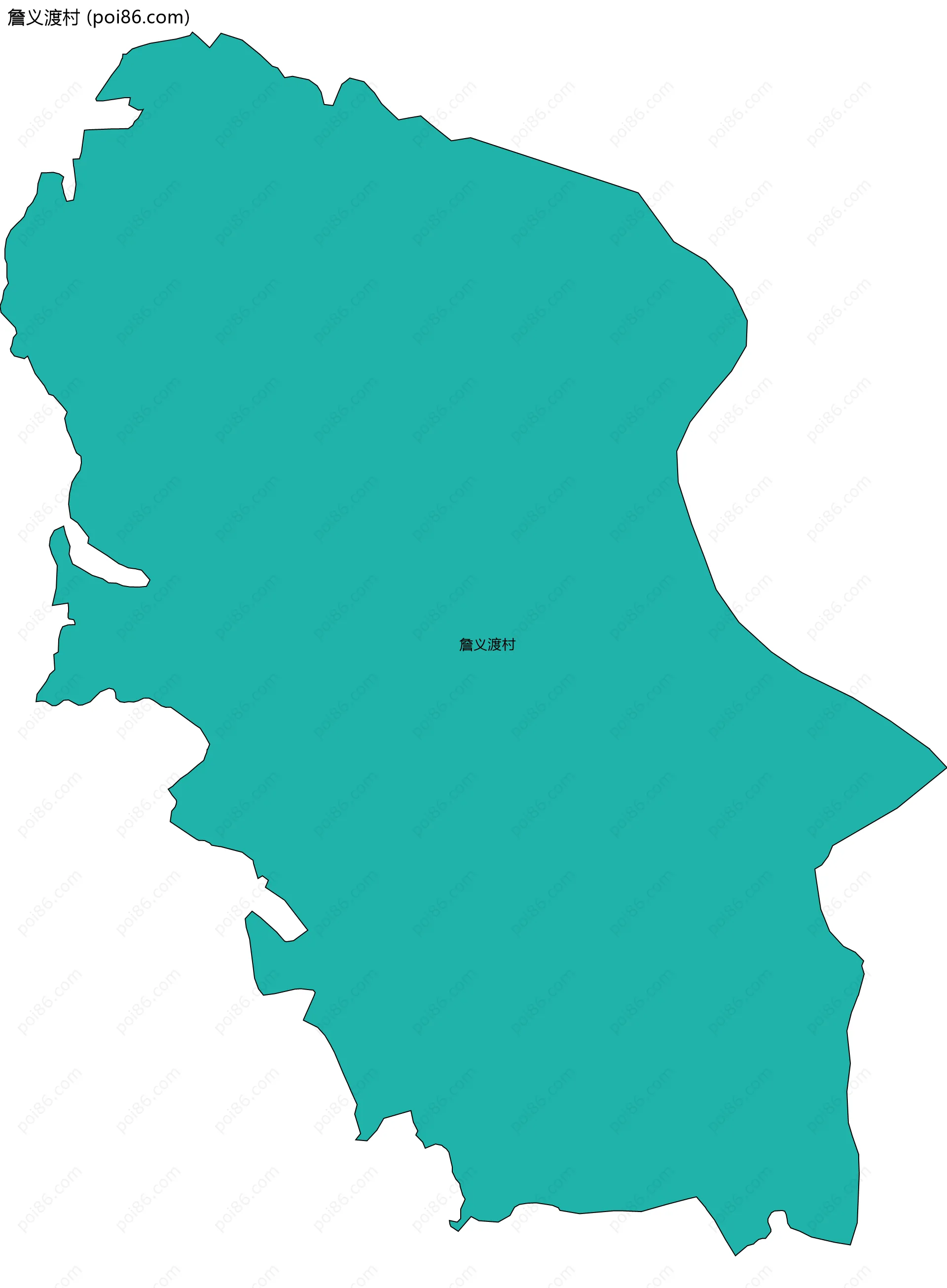 詹义渡村边界地图