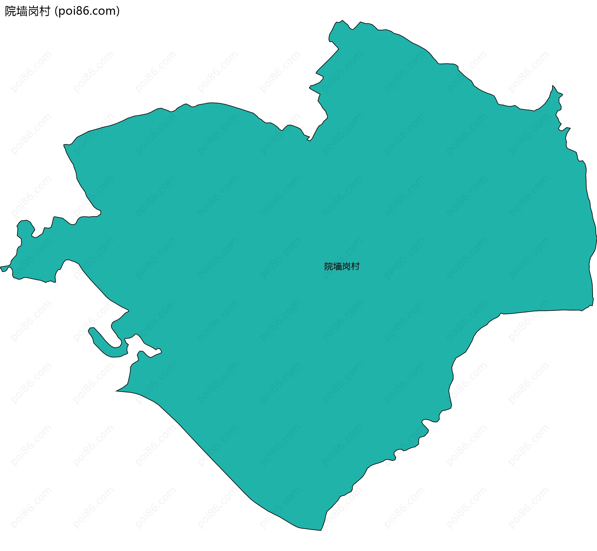 院墙岗村边界地图