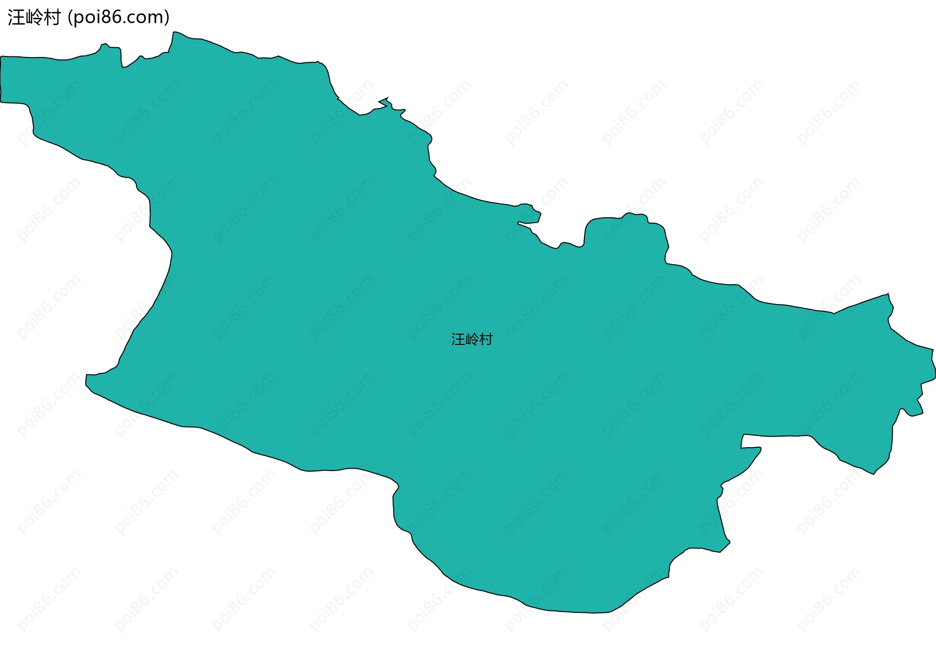 汪岭村边界地图