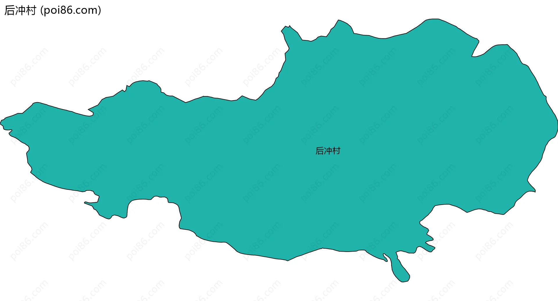 后冲村边界地图